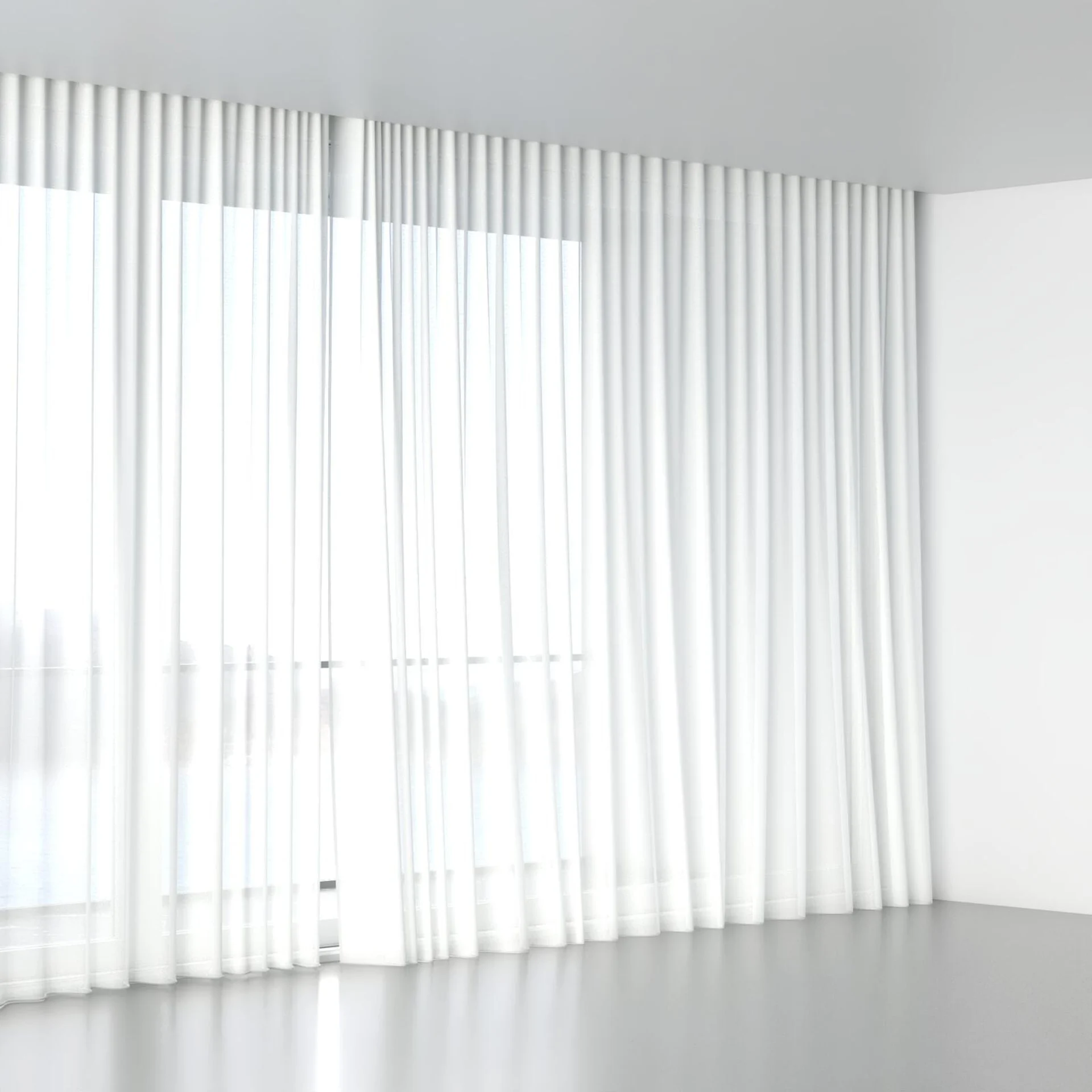 Full view of Sunlight Cream, wave pleat