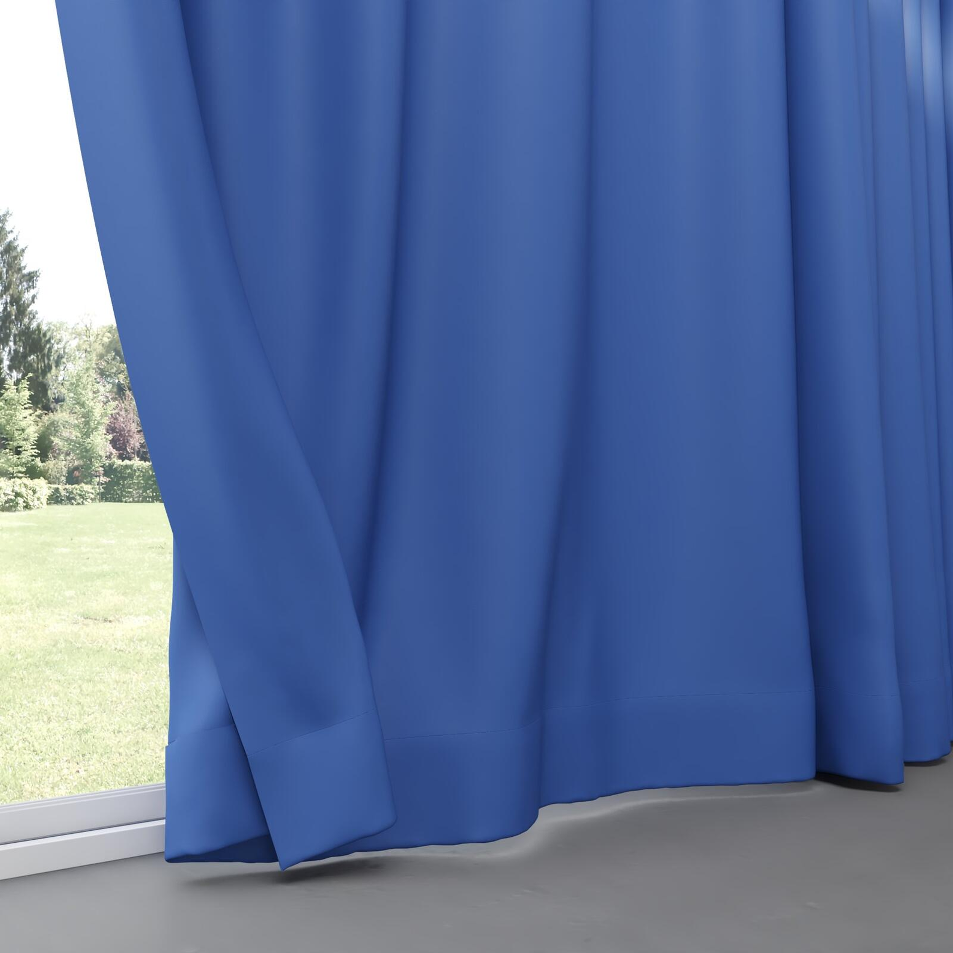 Bottom view of Ultra Dim Indigo, pinch pleat