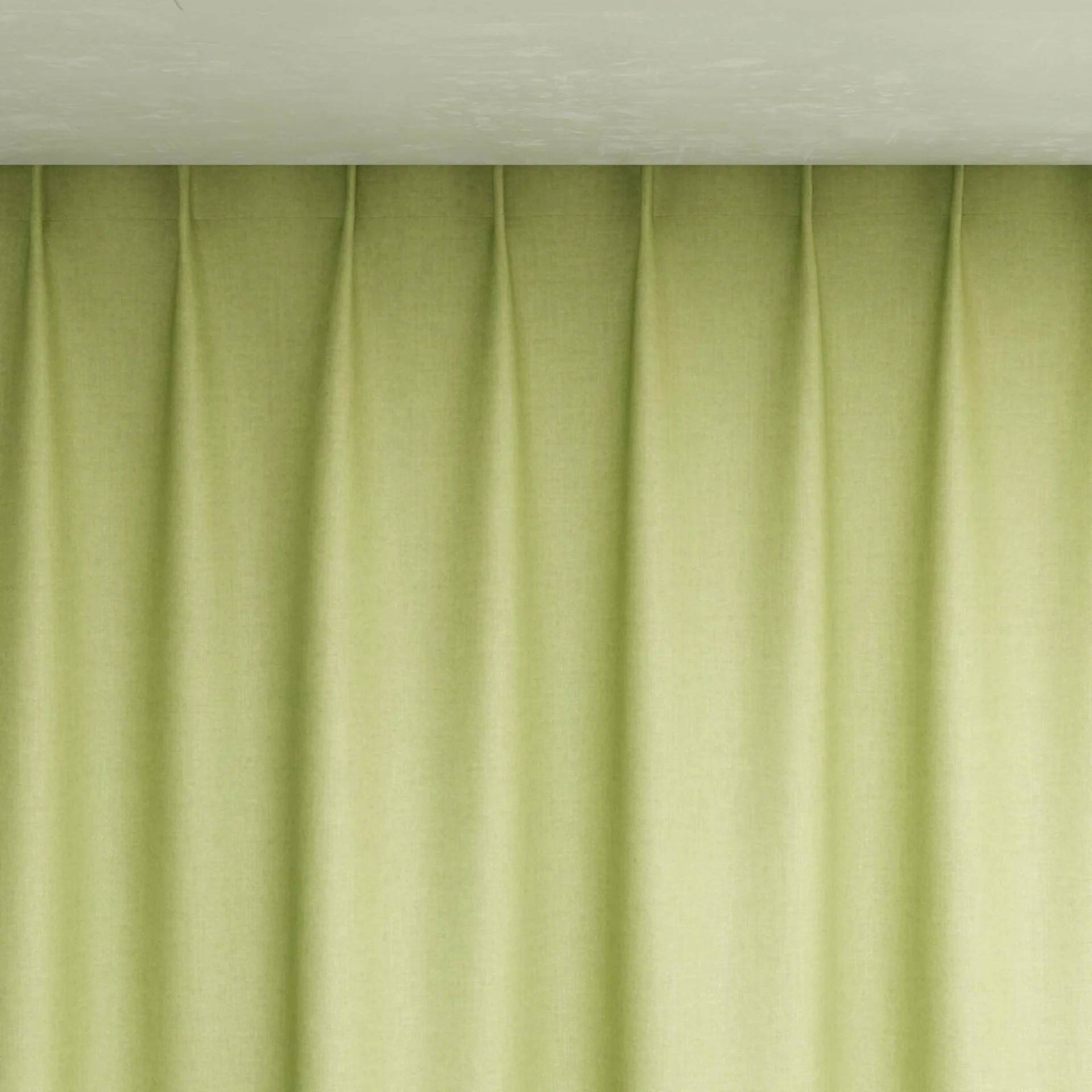 Top view of Cushy Lime, pinch pleat