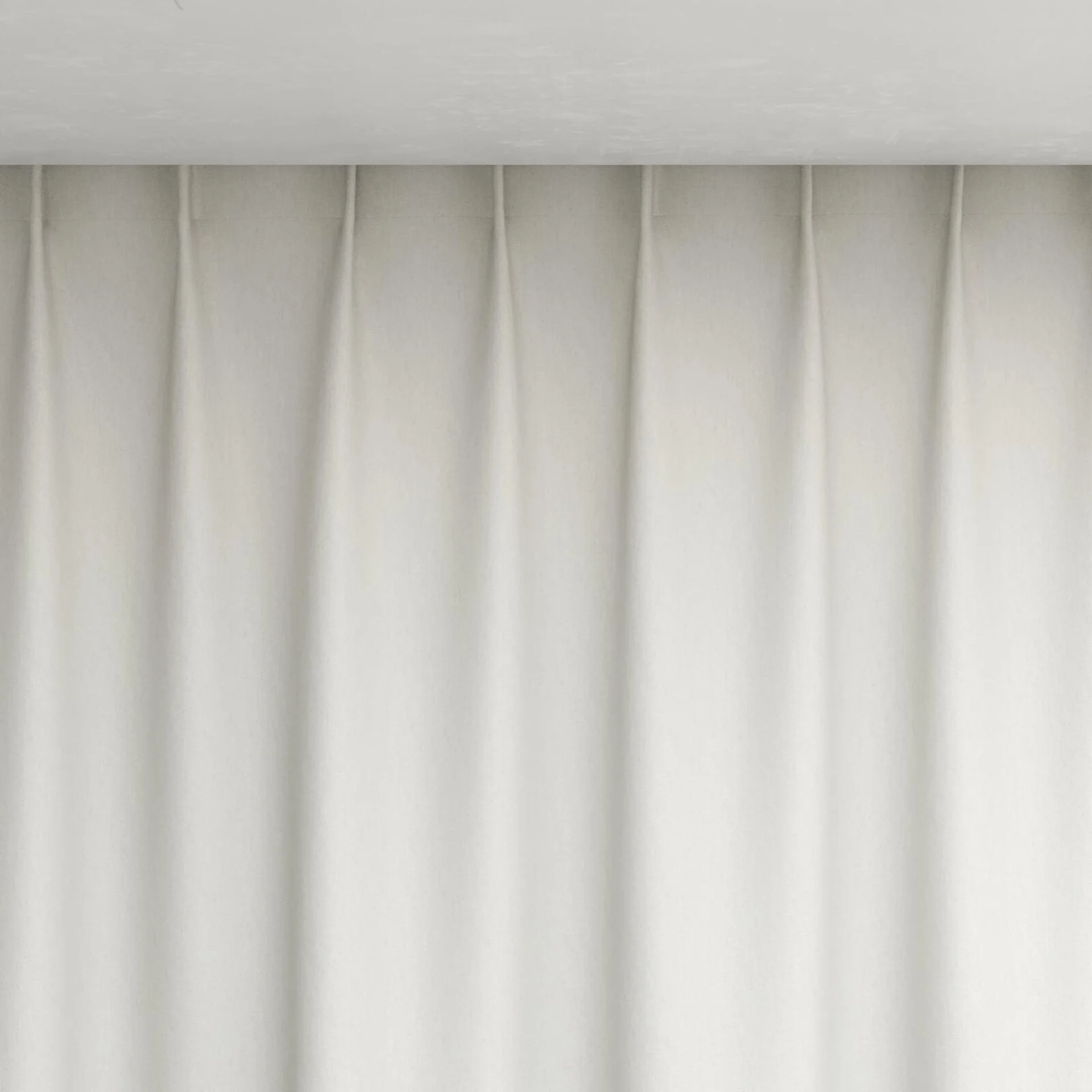 Top view of Infinite Blanc, pinch pleat