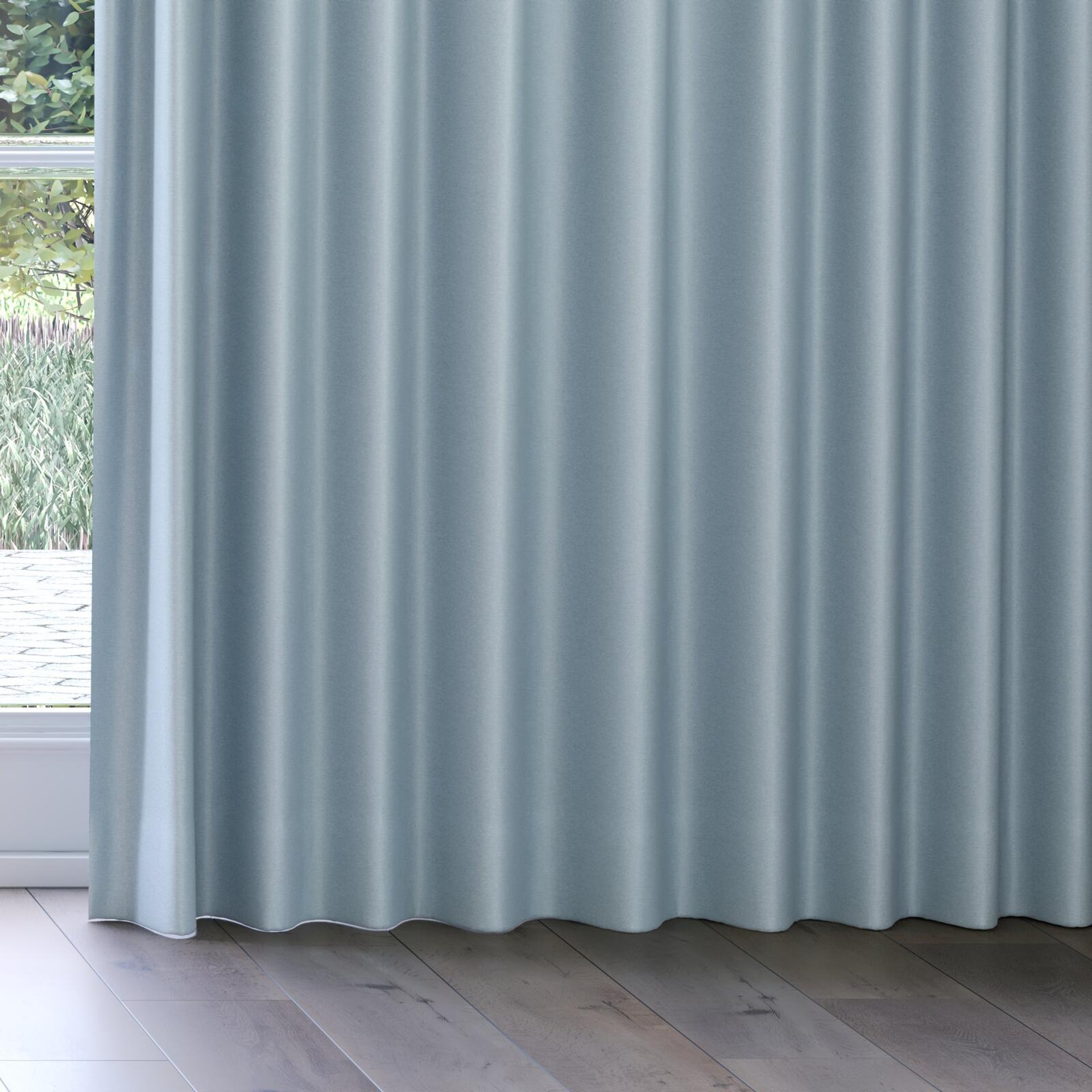 Bottom view of Stellar Blackout Surf, on curtain rail