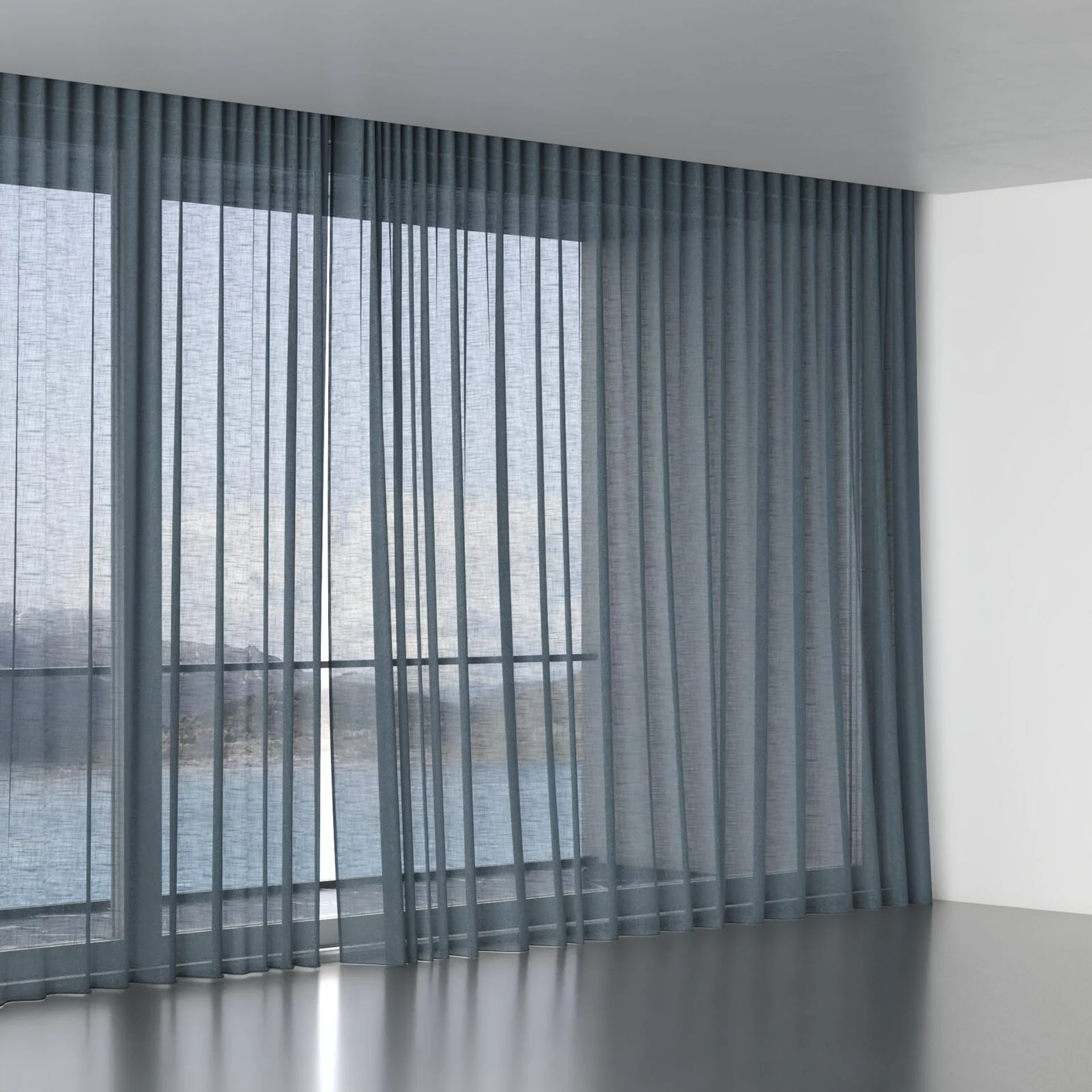 Full view of Uno River, wave pleat