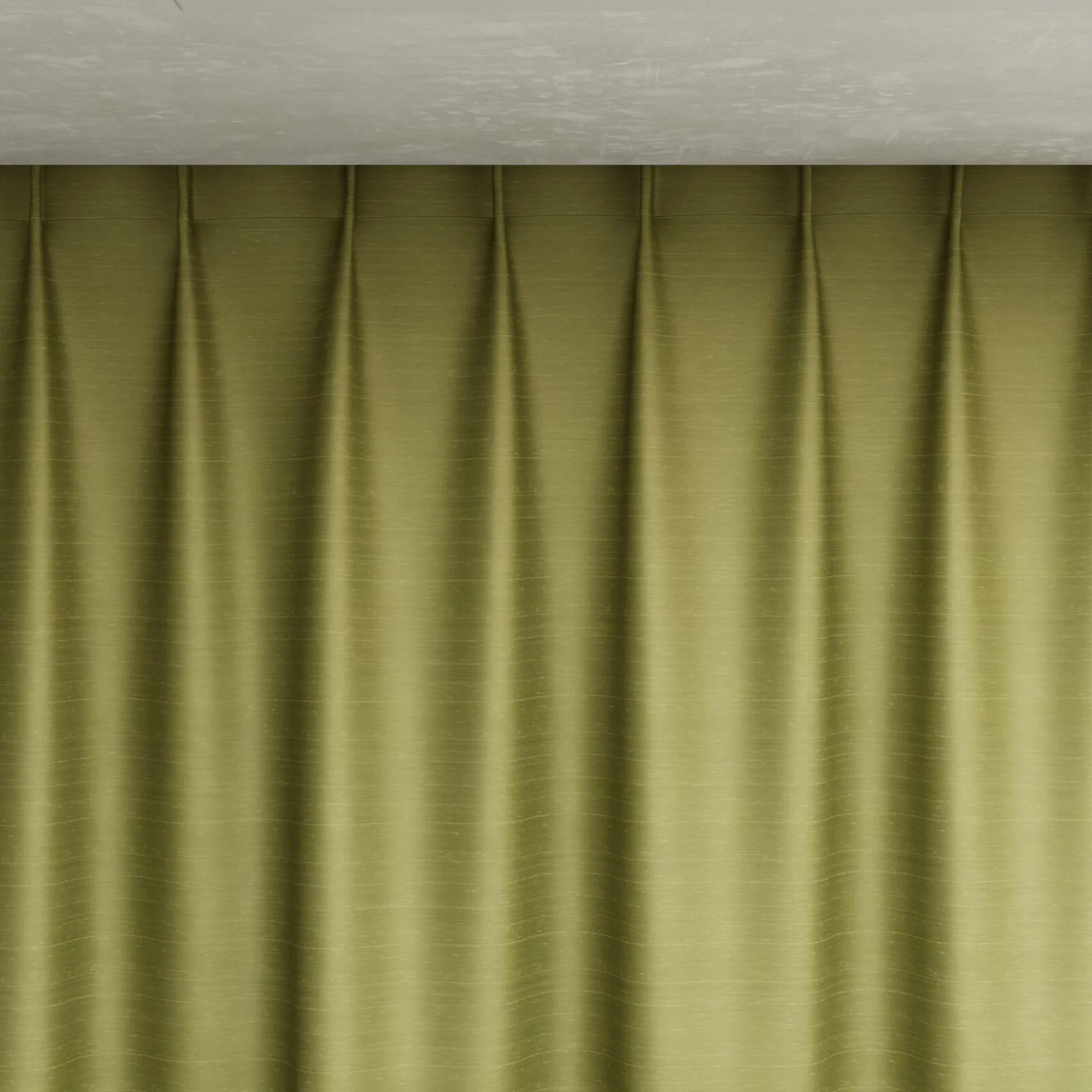 Top view of Silky Leaf, pinch pleat