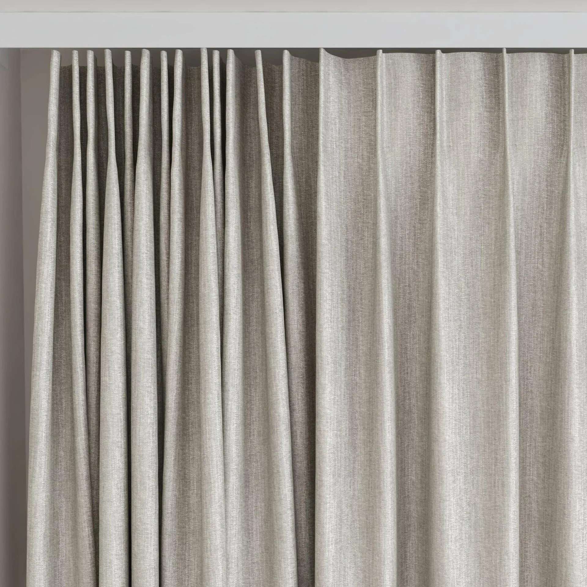 Top view of Trezor Fog, on curtain rail