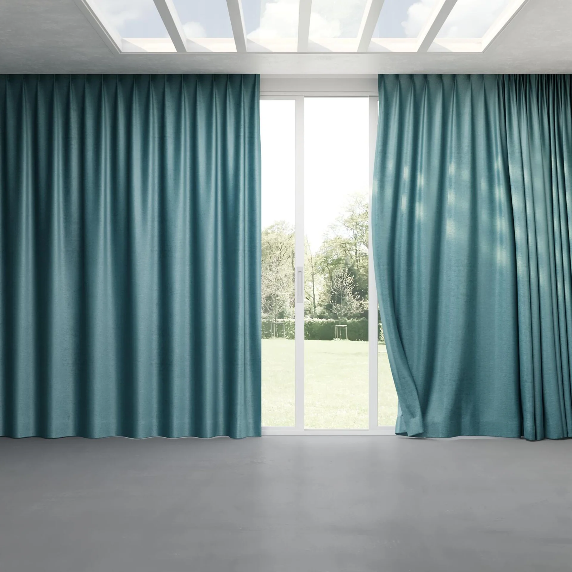 Full view of Lambada Ocean, pinch pleat