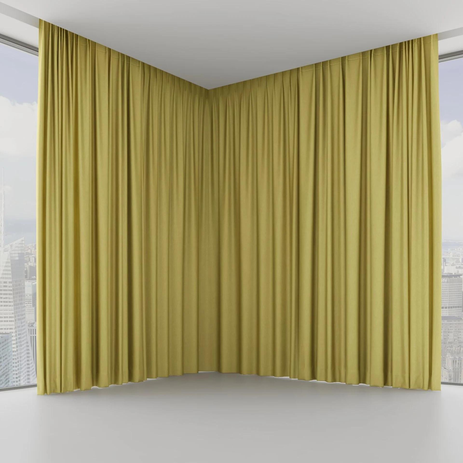 Front view of Fiji Linden, on hidden rail
