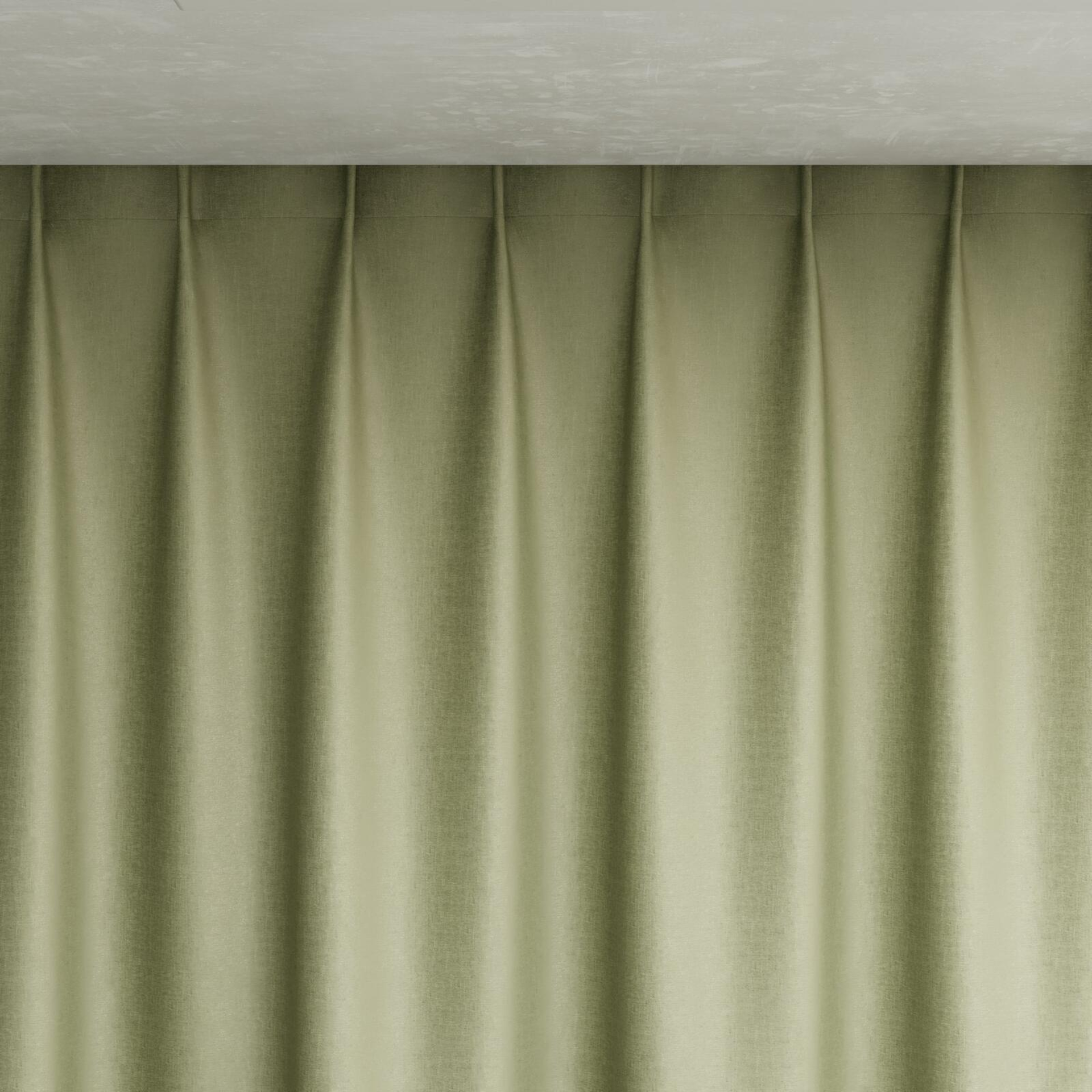Top view of Rewind Mint, pinch pleat