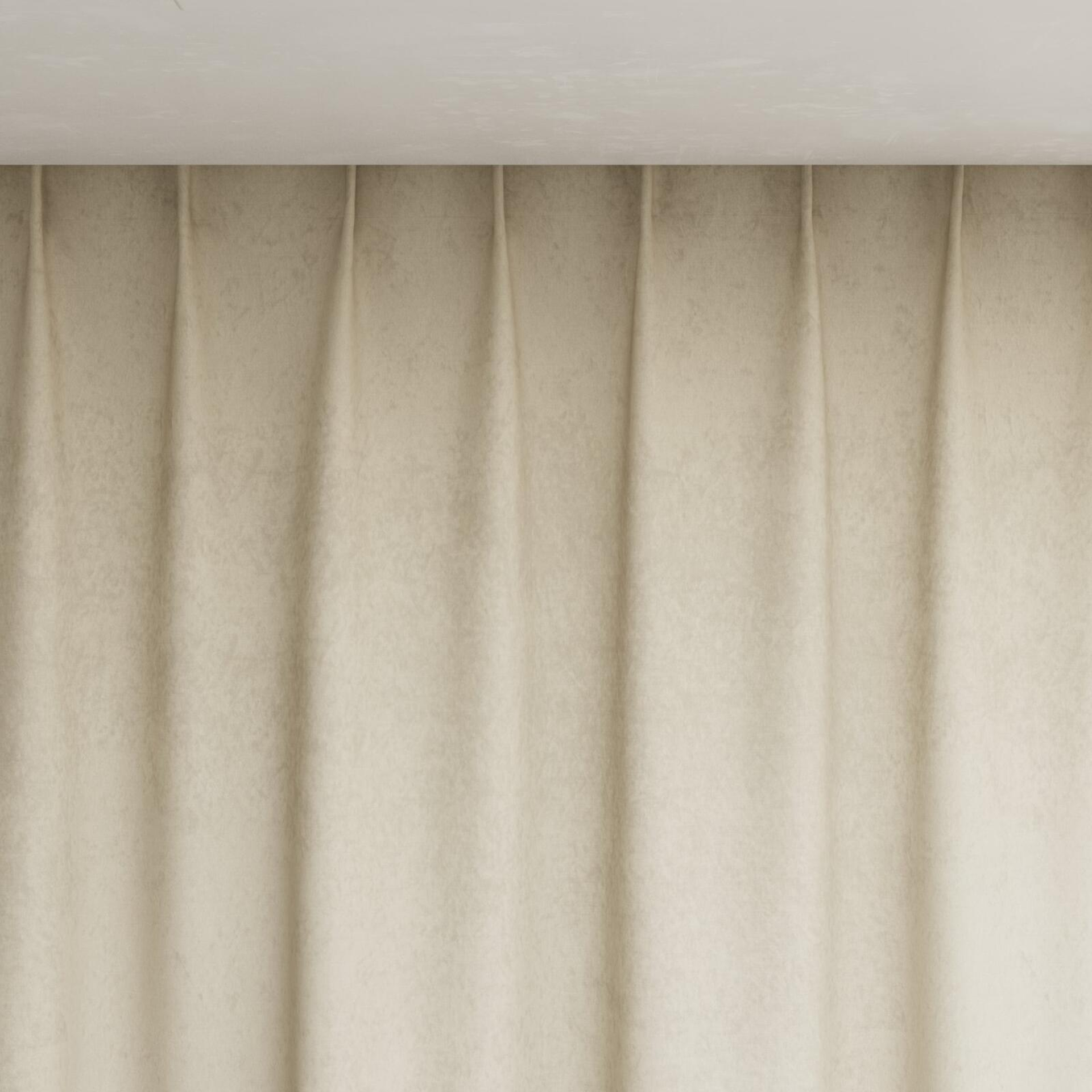 Top view of Moon Ivory, pinch pleat