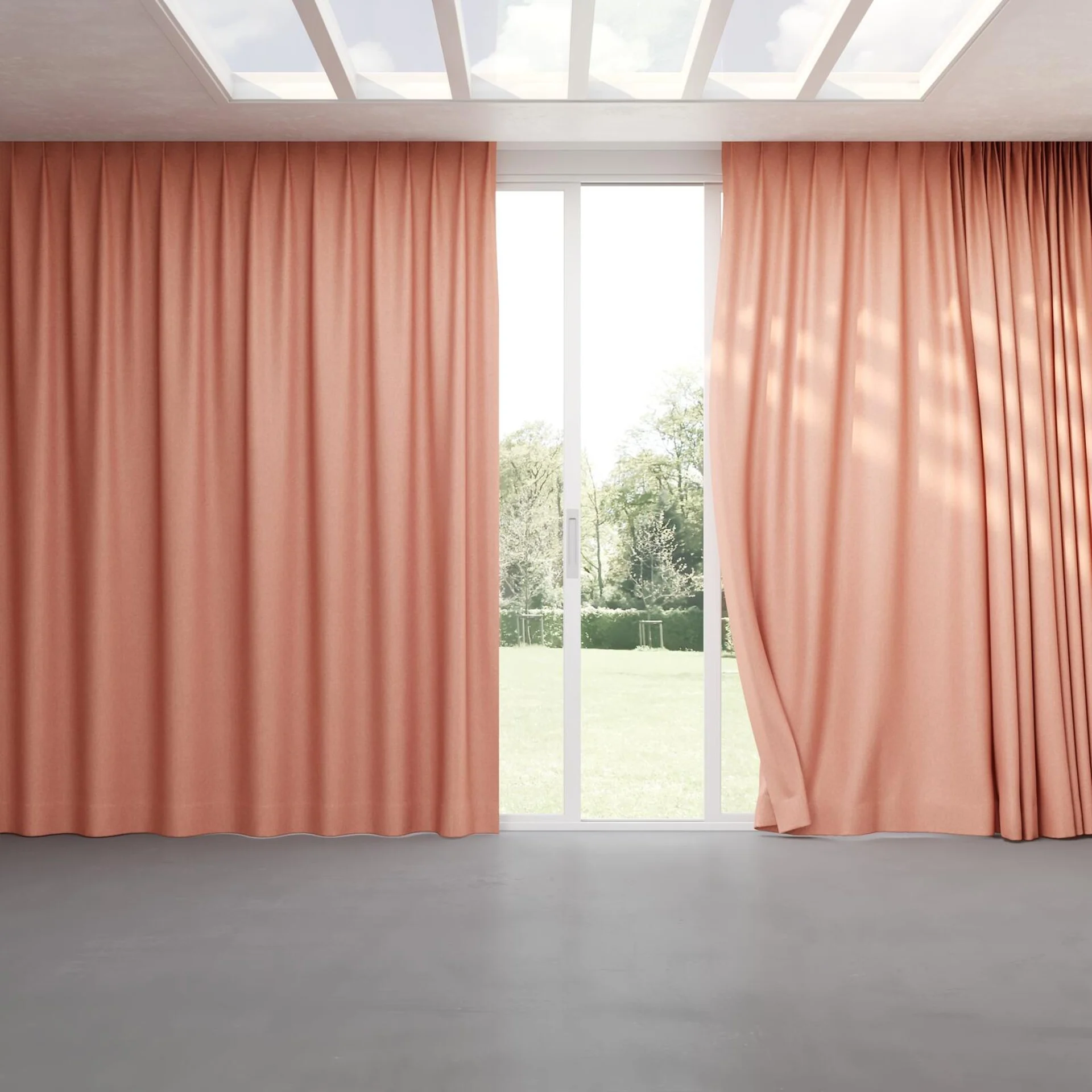 Full view of Hometown Brick, pinch pleat