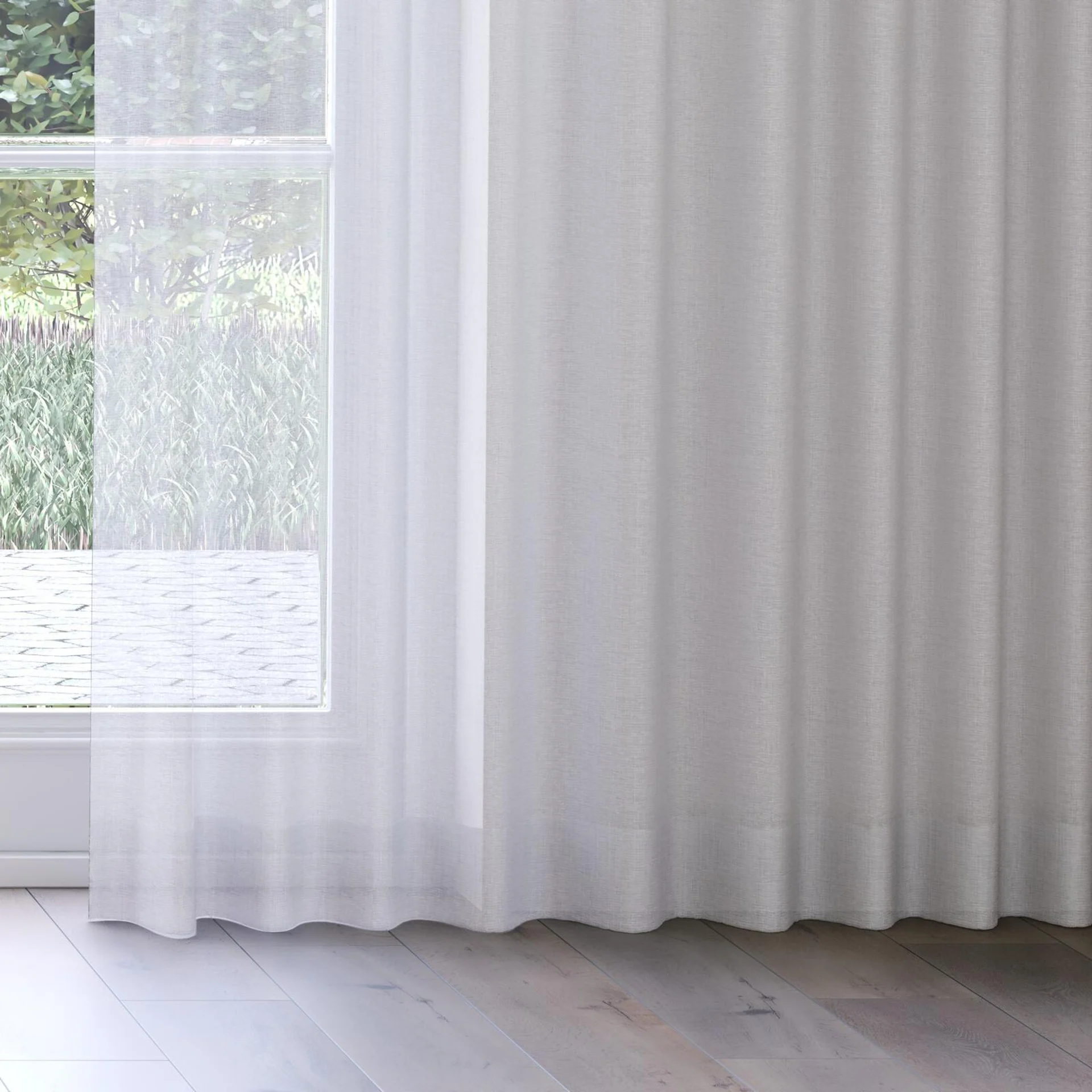Bottom view of Antipodes Pacific, on curtain rail