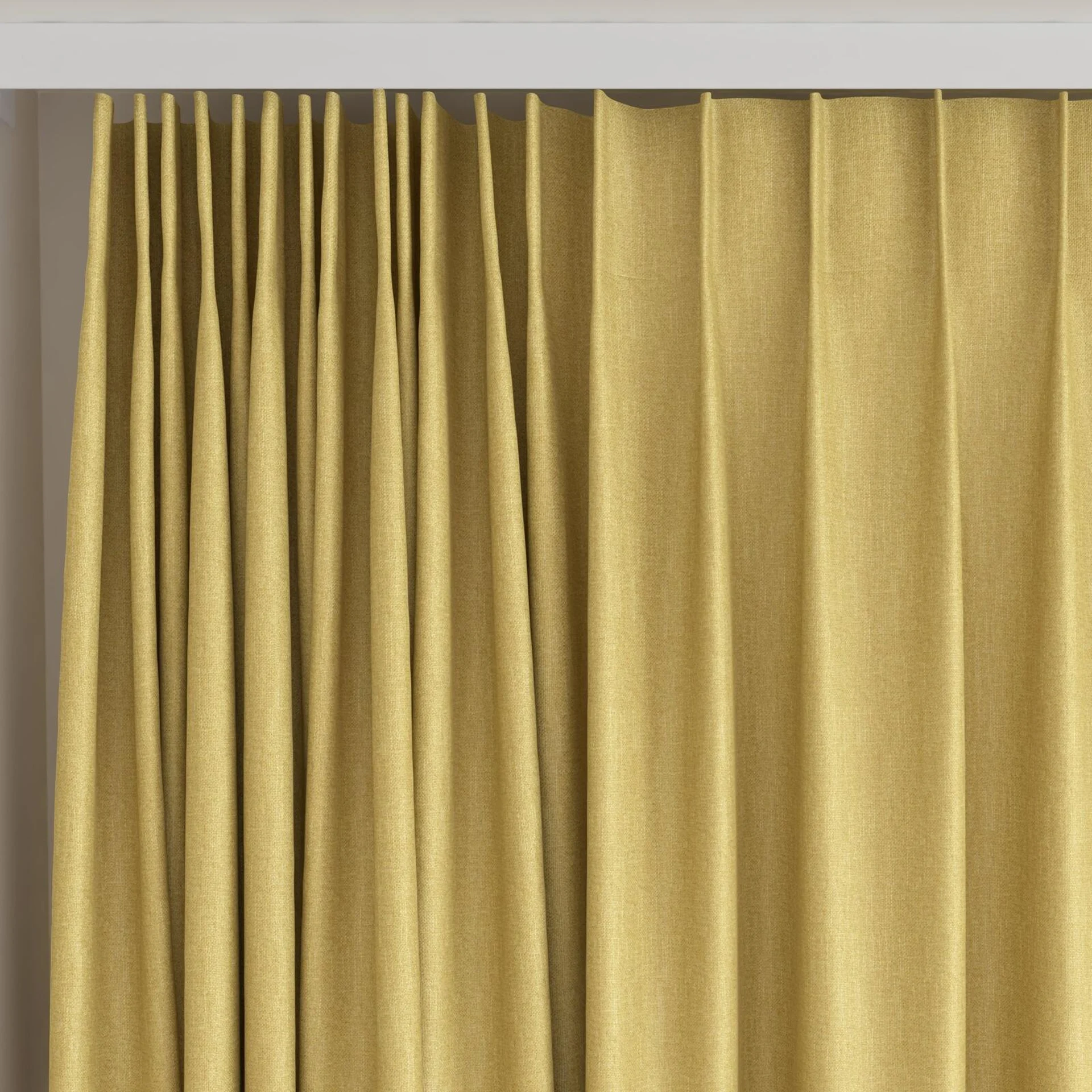 Top view of Excel Mimosa, on curtain rail