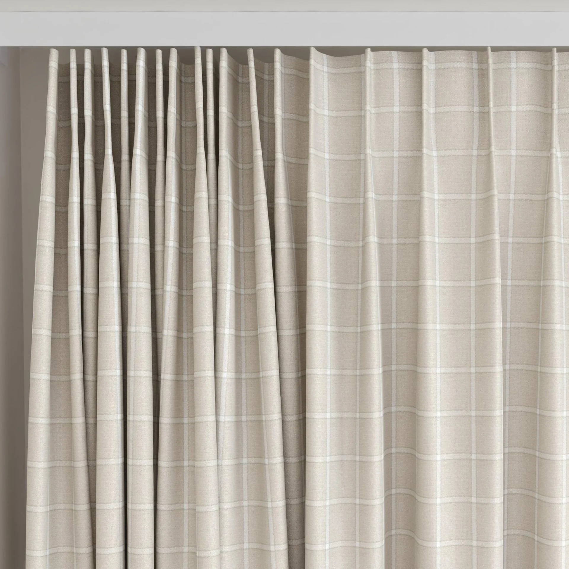 Top view of Southport Thistle, on curtain rail