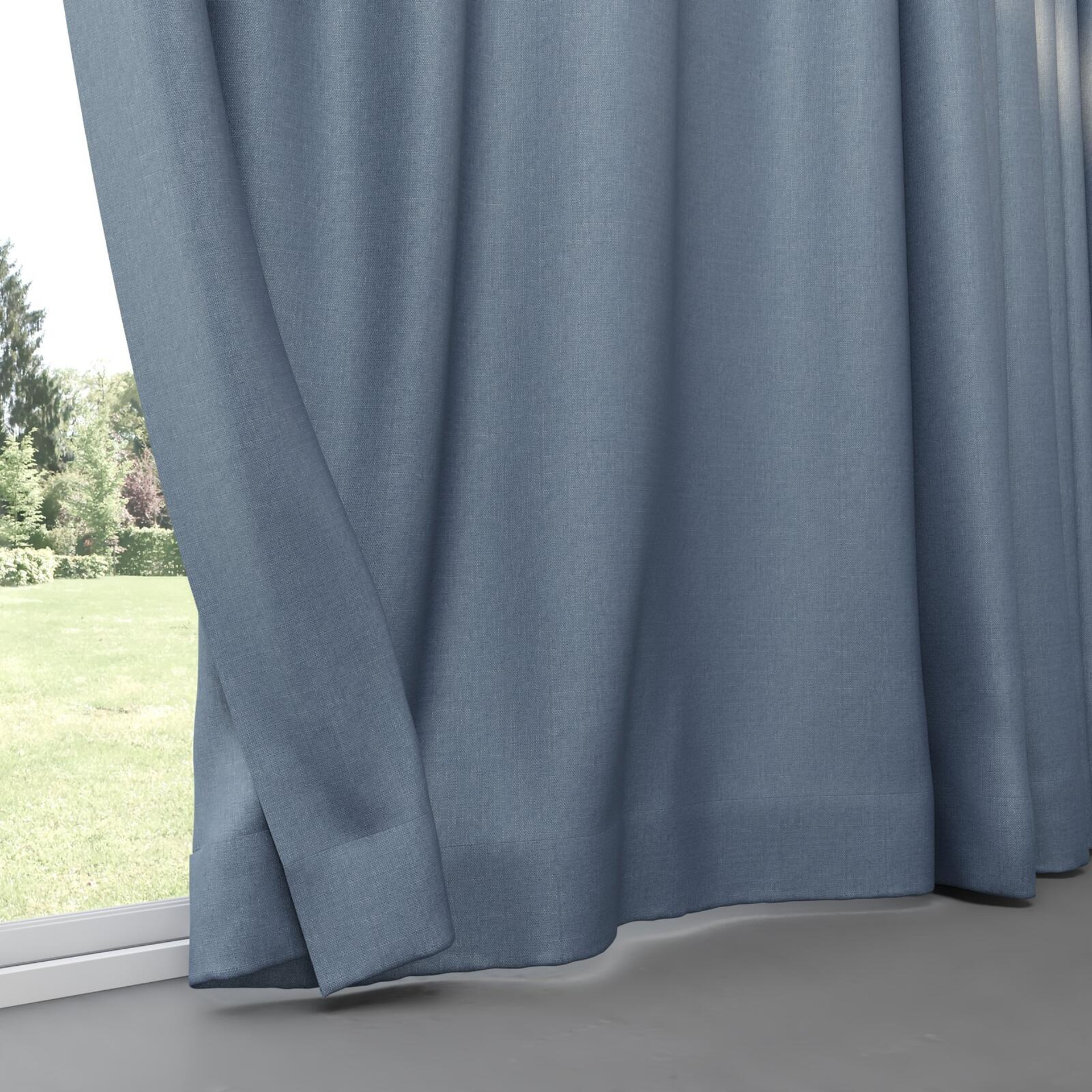 Bottom view of Tonga Denim, pinch pleat