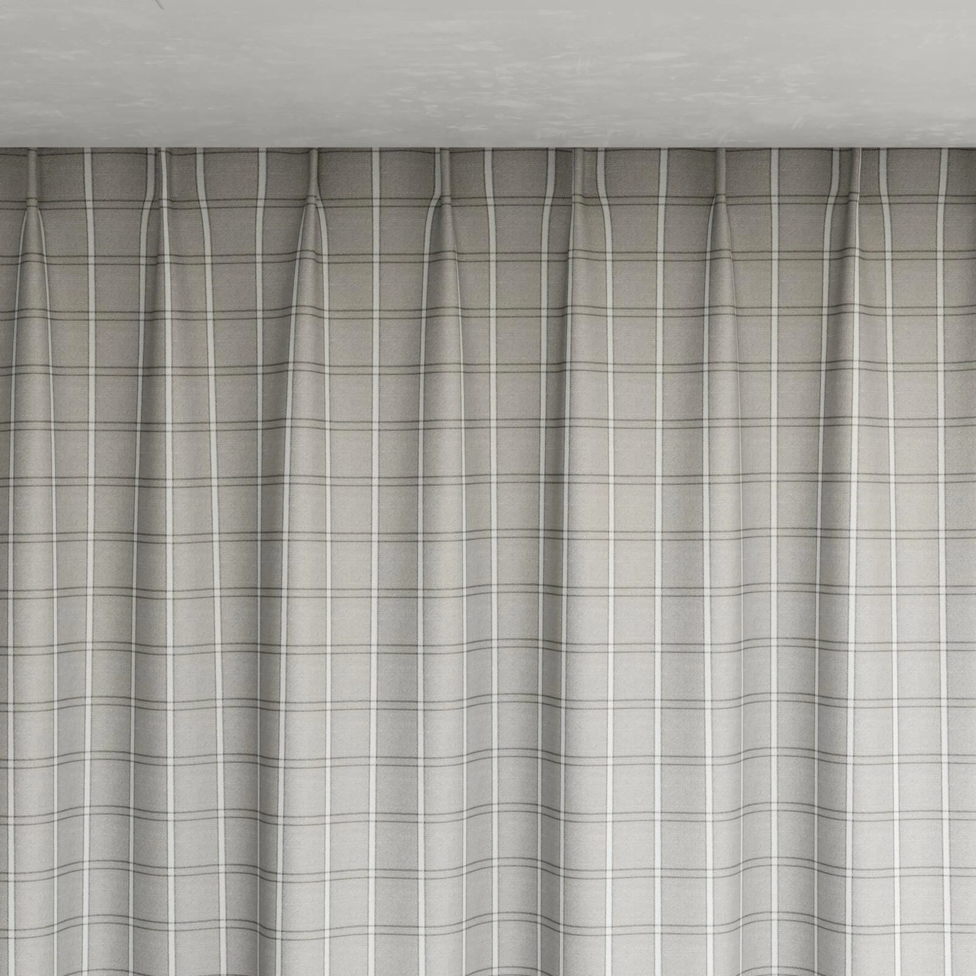 Top view of Southport Sepia, pinch pleat