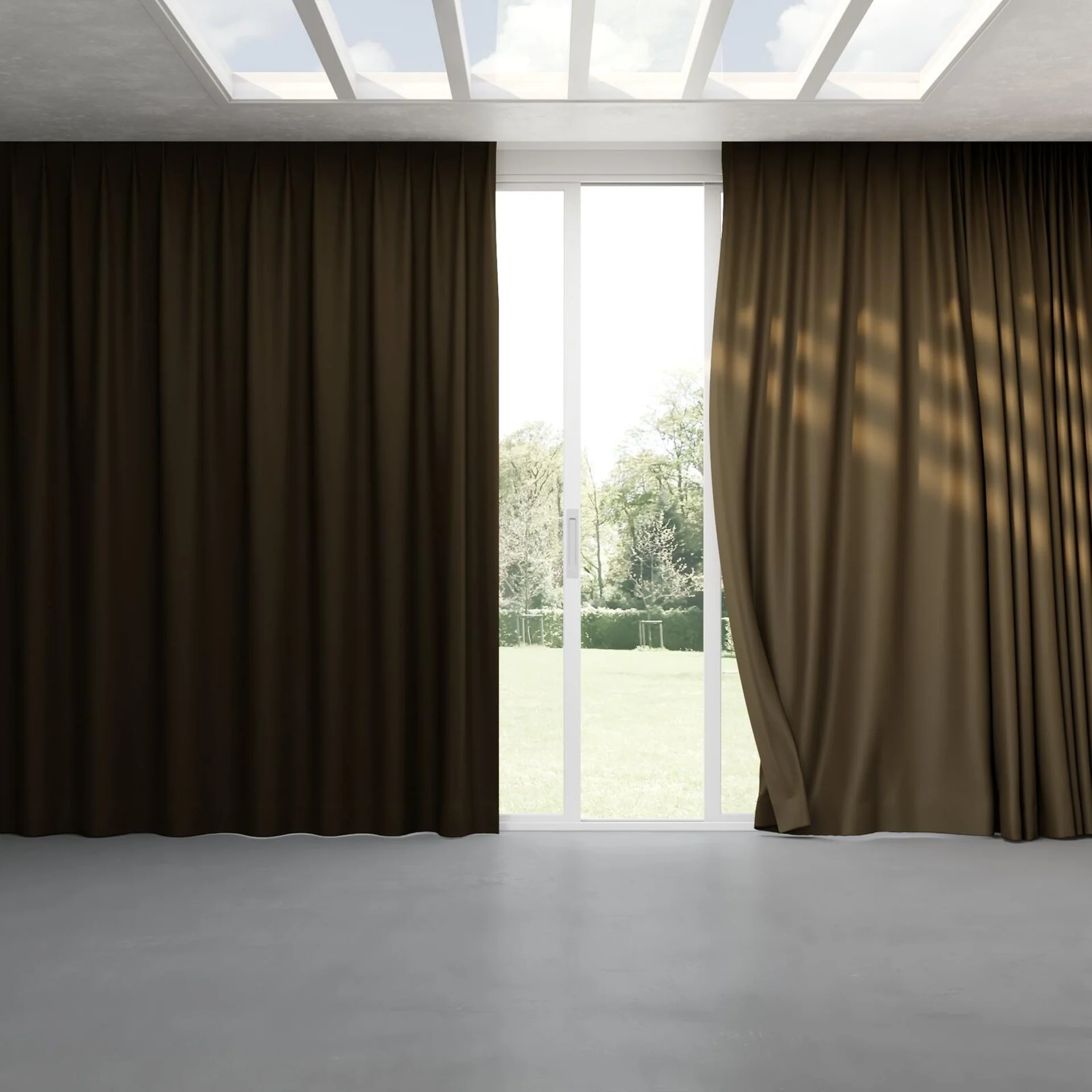 Full view of Vela Mink, pinch pleat