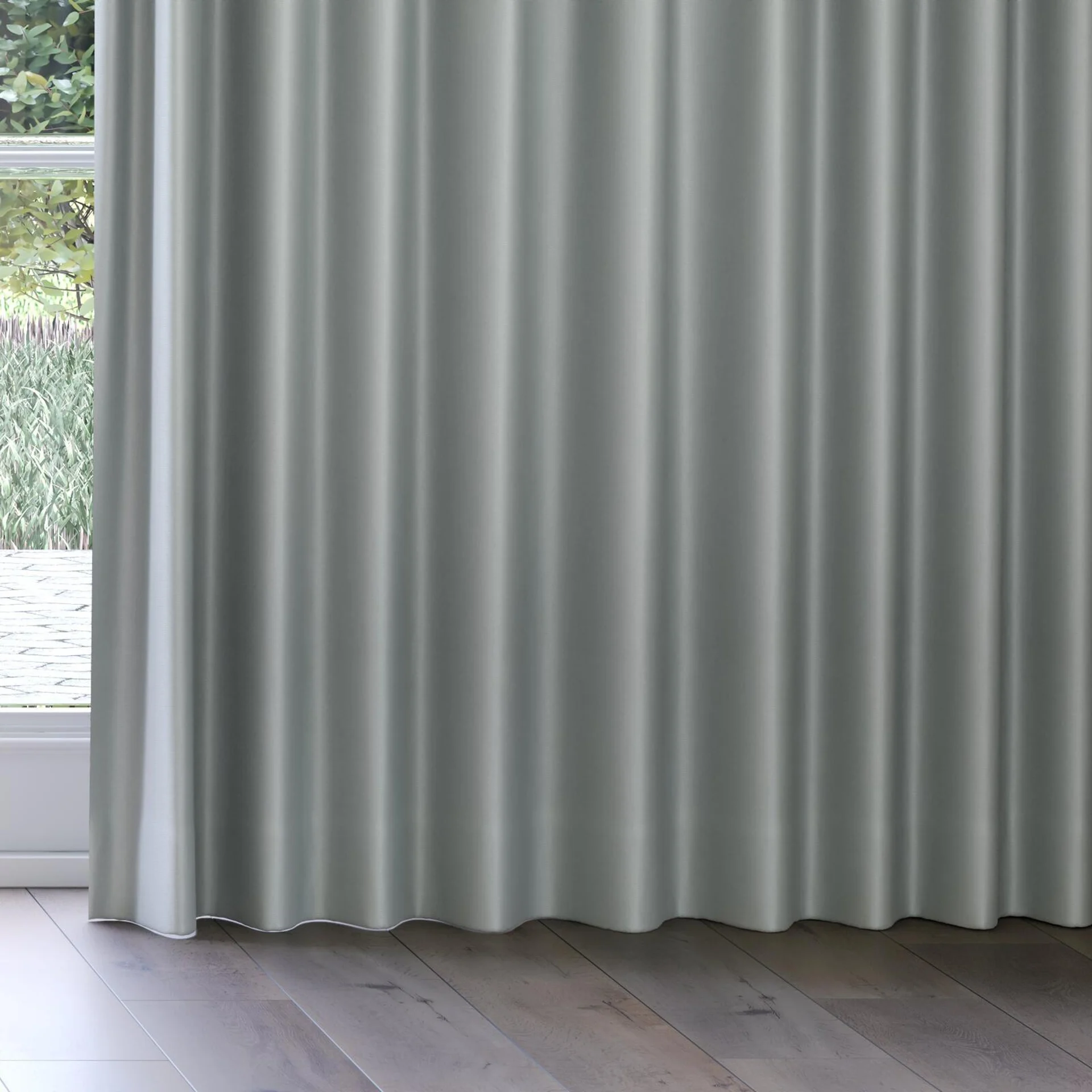 Bottom view of Fresh Aluminium, on curtain rail