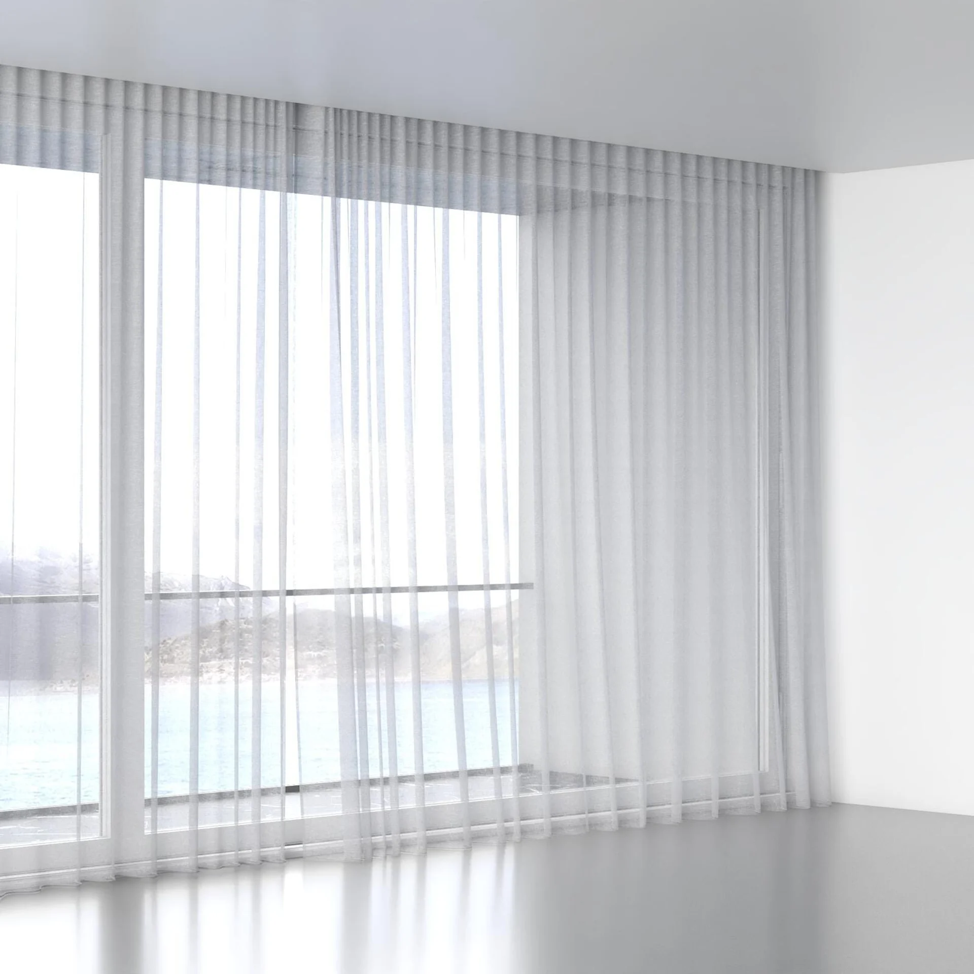 Full view of Seaview Sky, wave pleat