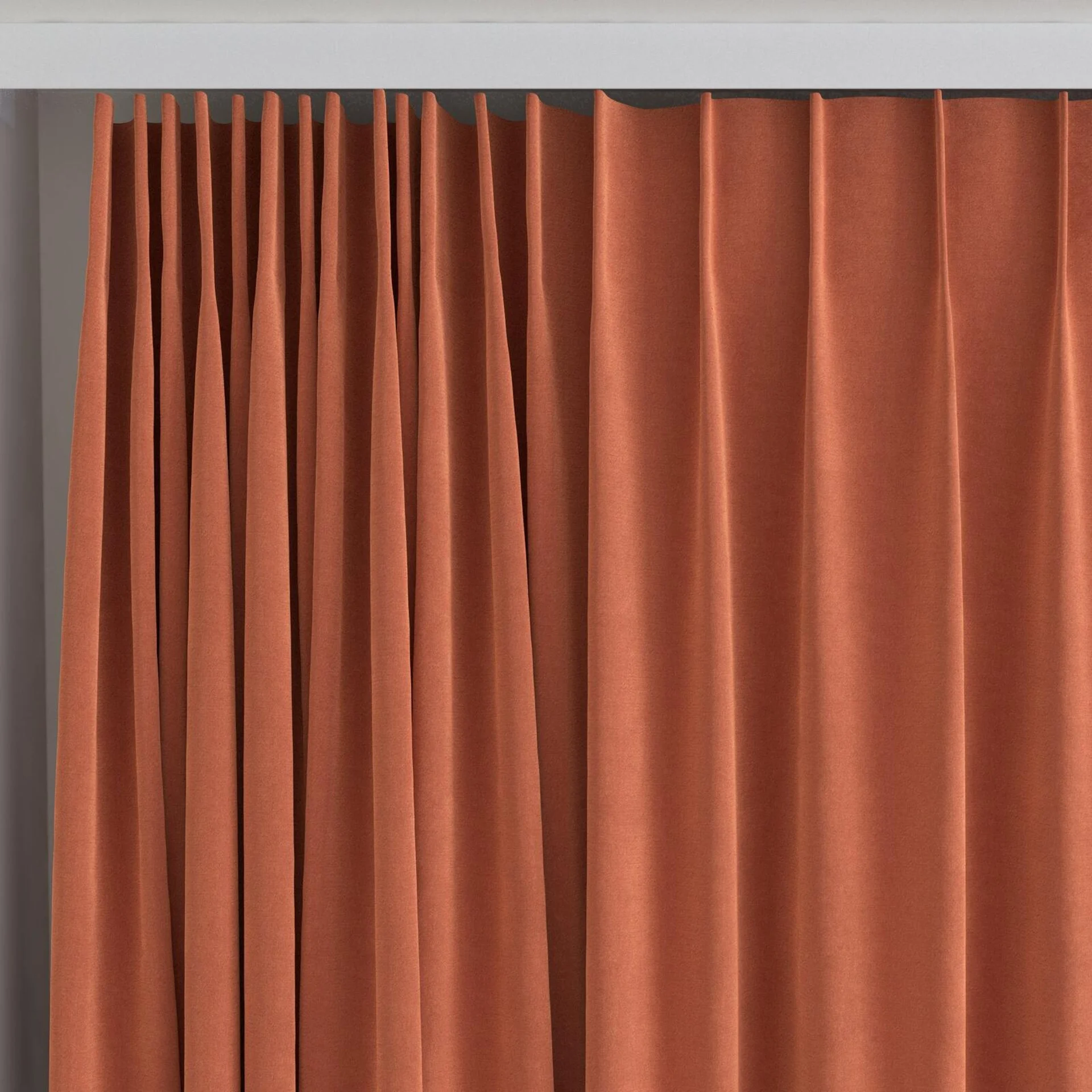 Top view of Moon Sierra, on curtain rail