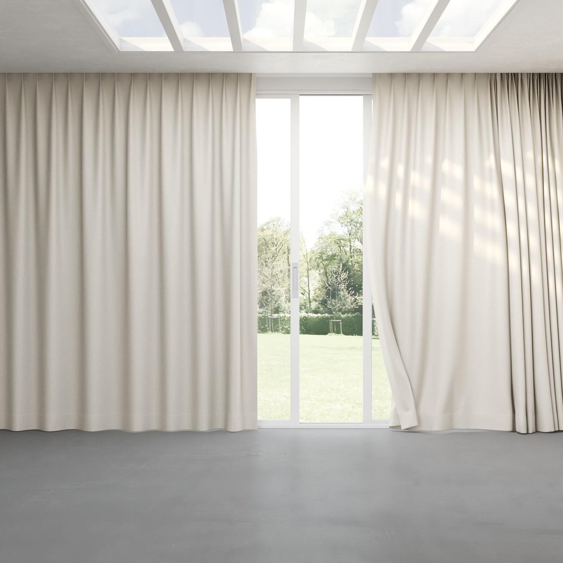 Full view of Bavaria Sesame, pinch pleat