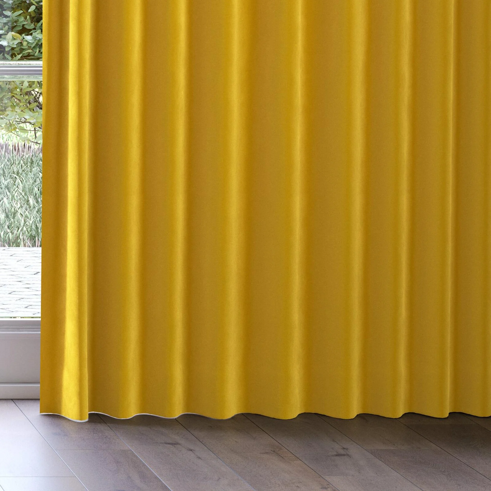 Bottom view of Verbier Amber, on curtain rail