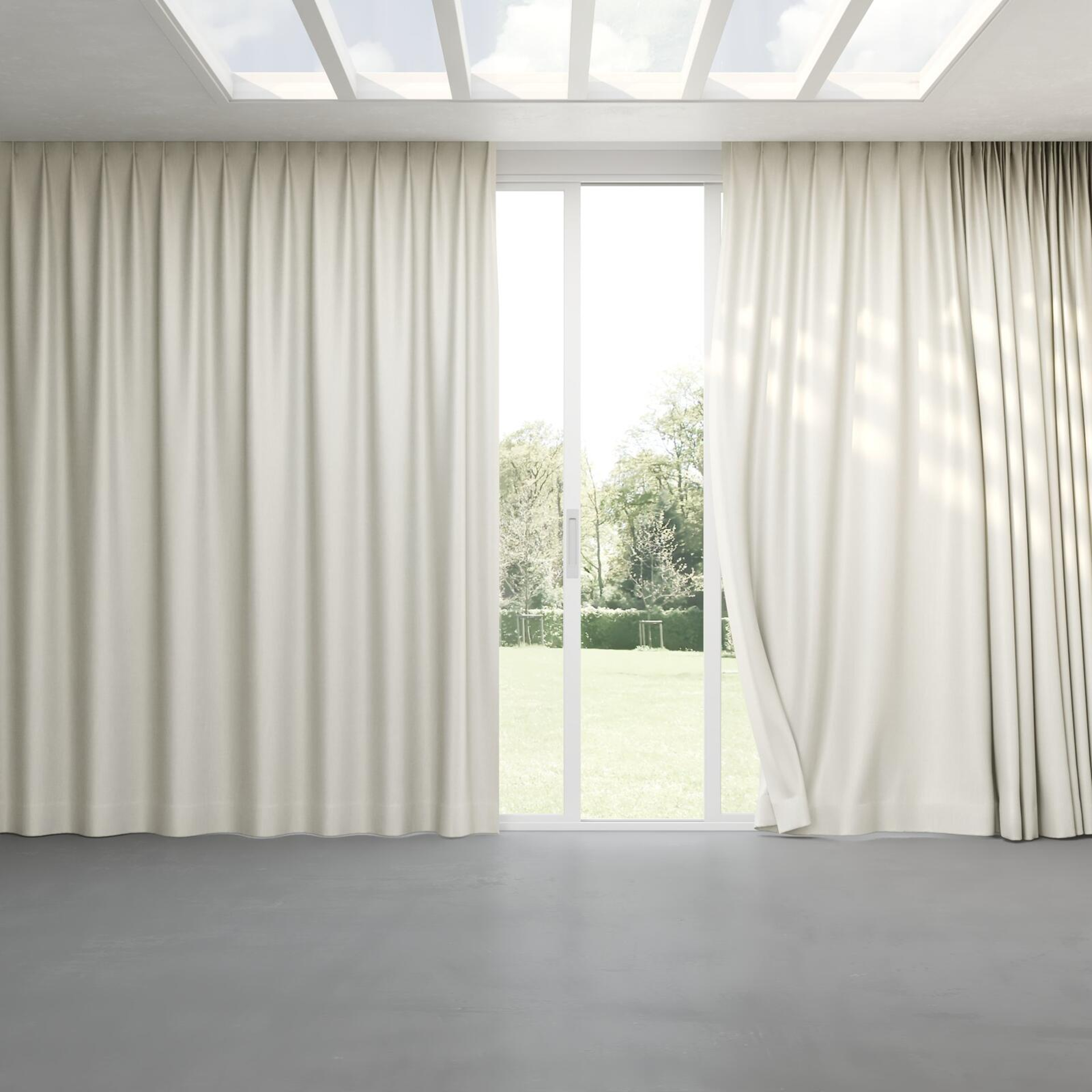 Full view of Matrix Ivory, pinch pleat
