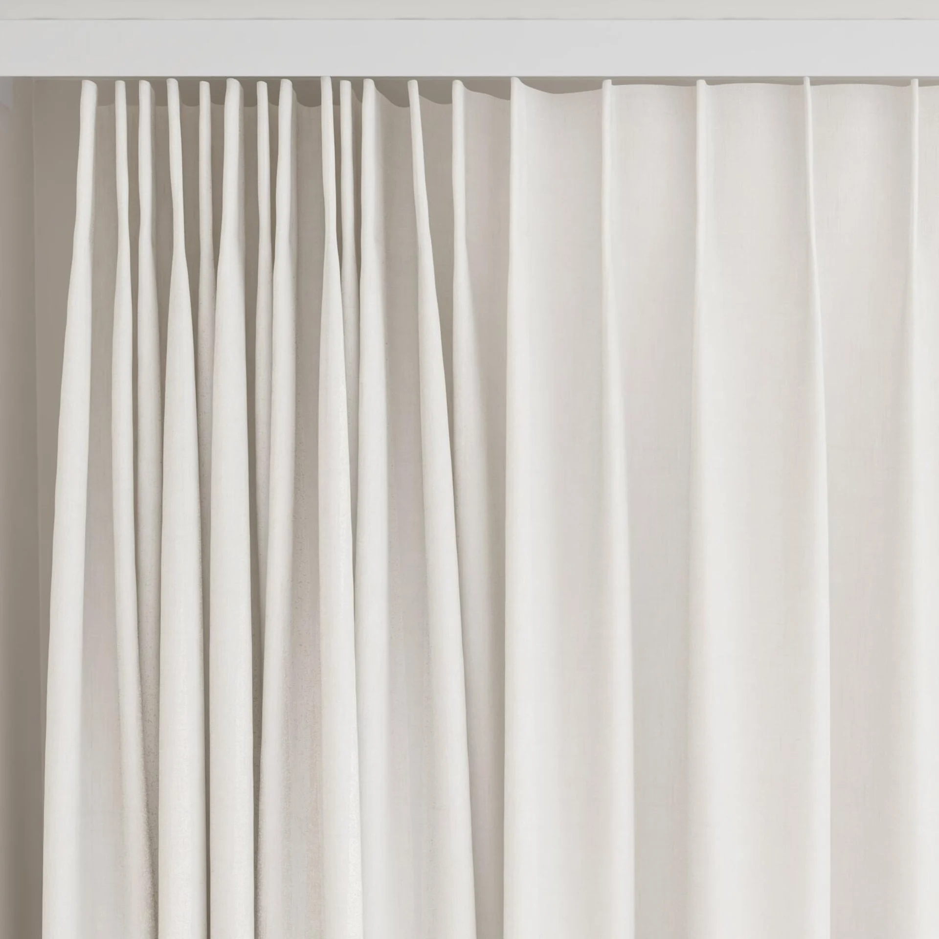 Top view of Balance Parchment, on curtain rail