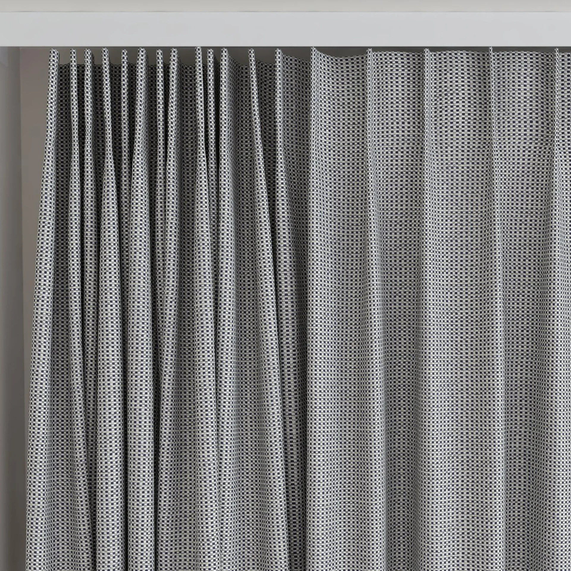 Top view of Astro Dice, on curtain rail