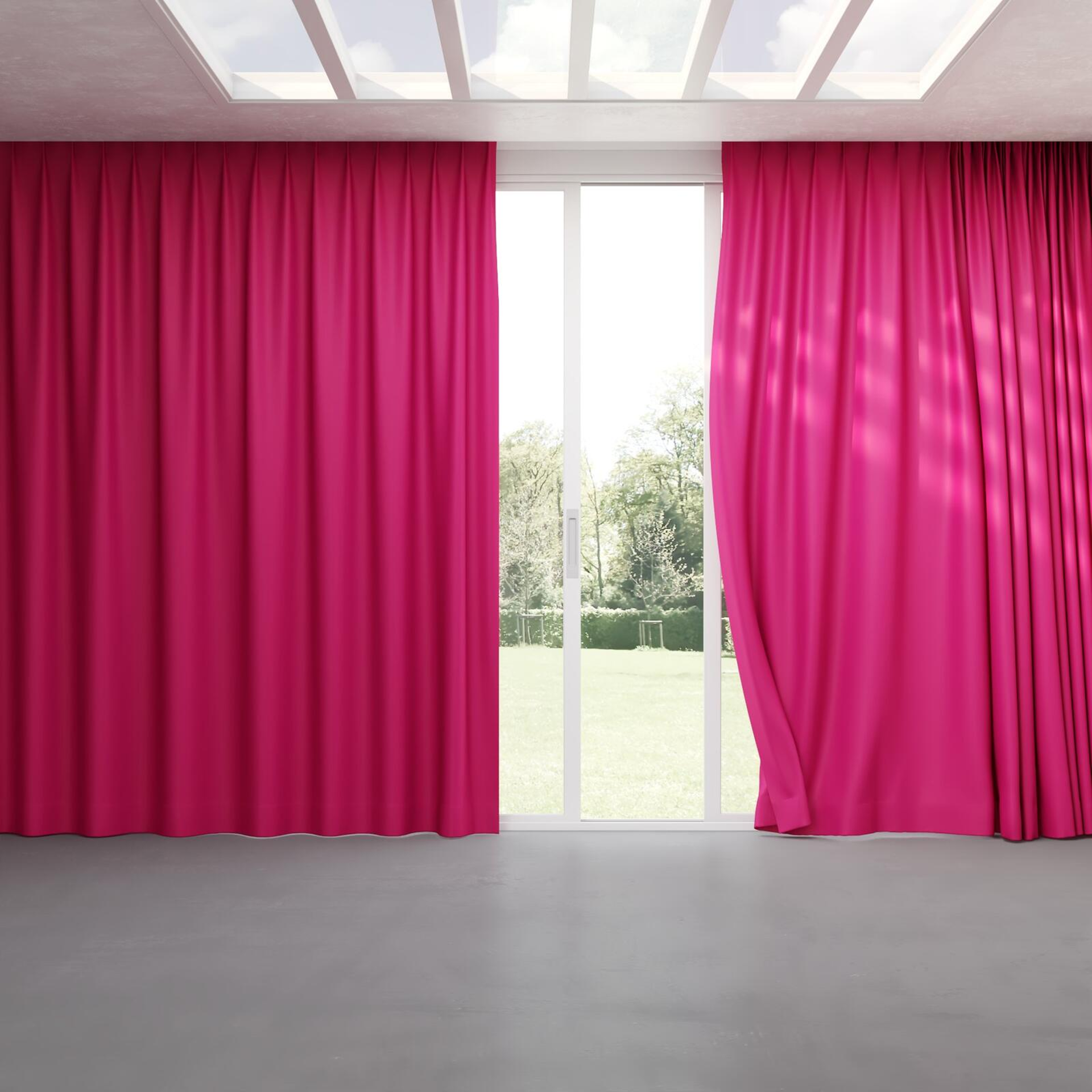 Full view of Ultra Dim Magenta, pinch pleat