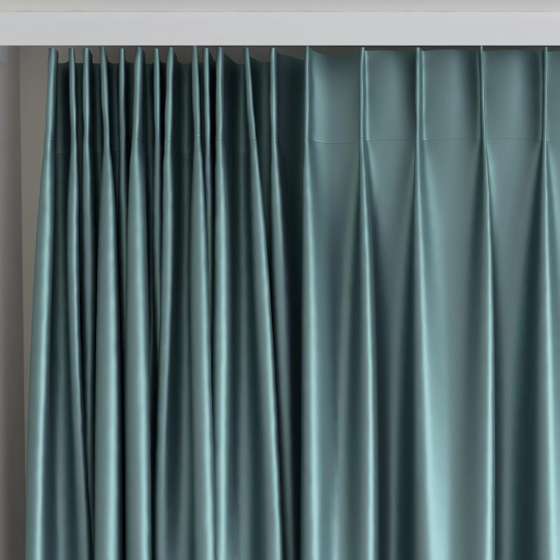 Top view of North Face Scuba, on curtain rail