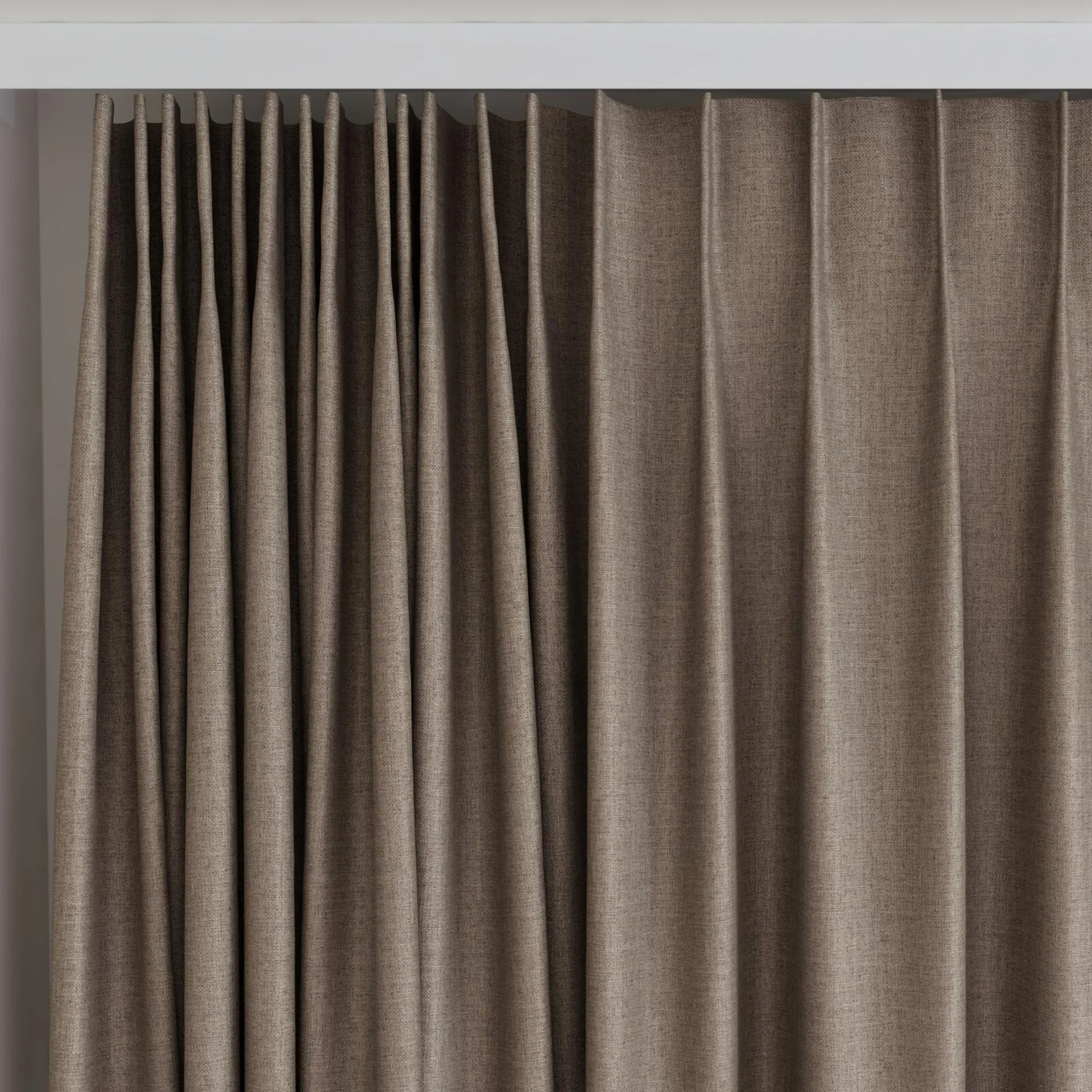 Top view of Frisco Bison, on curtain rail