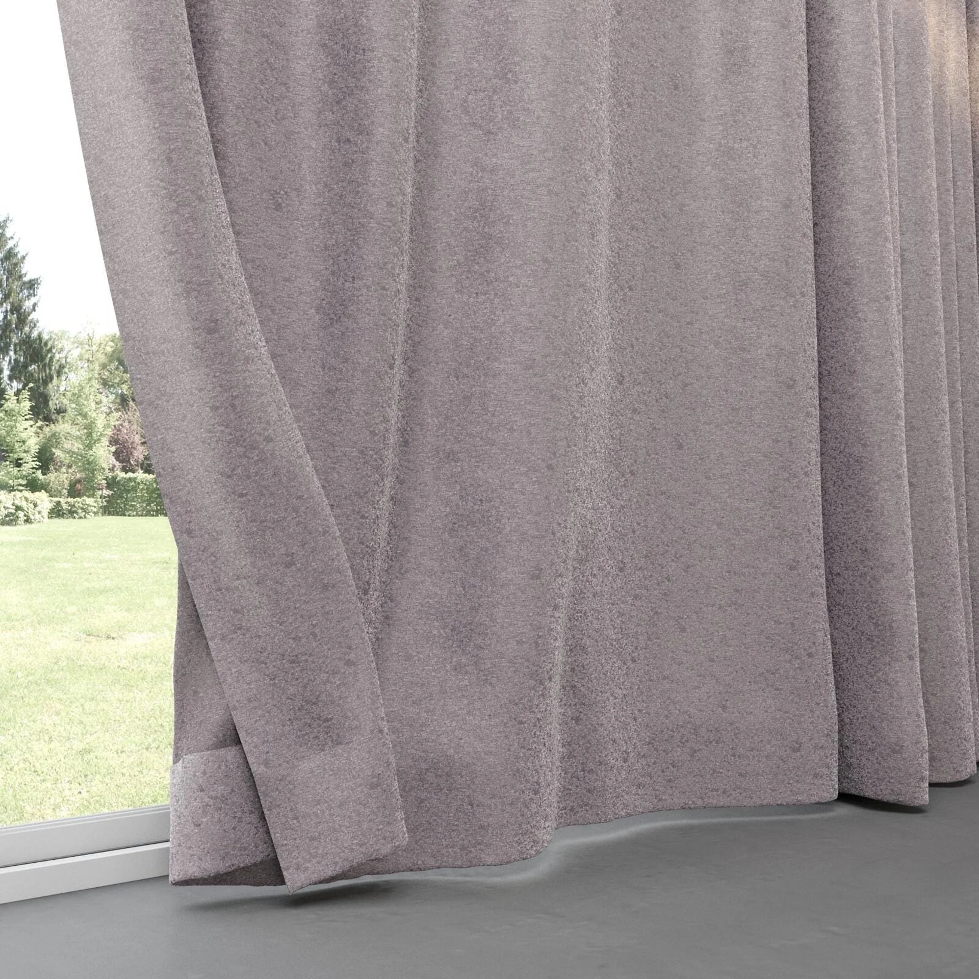Bottom view of Brigadier Slate, pinch pleat