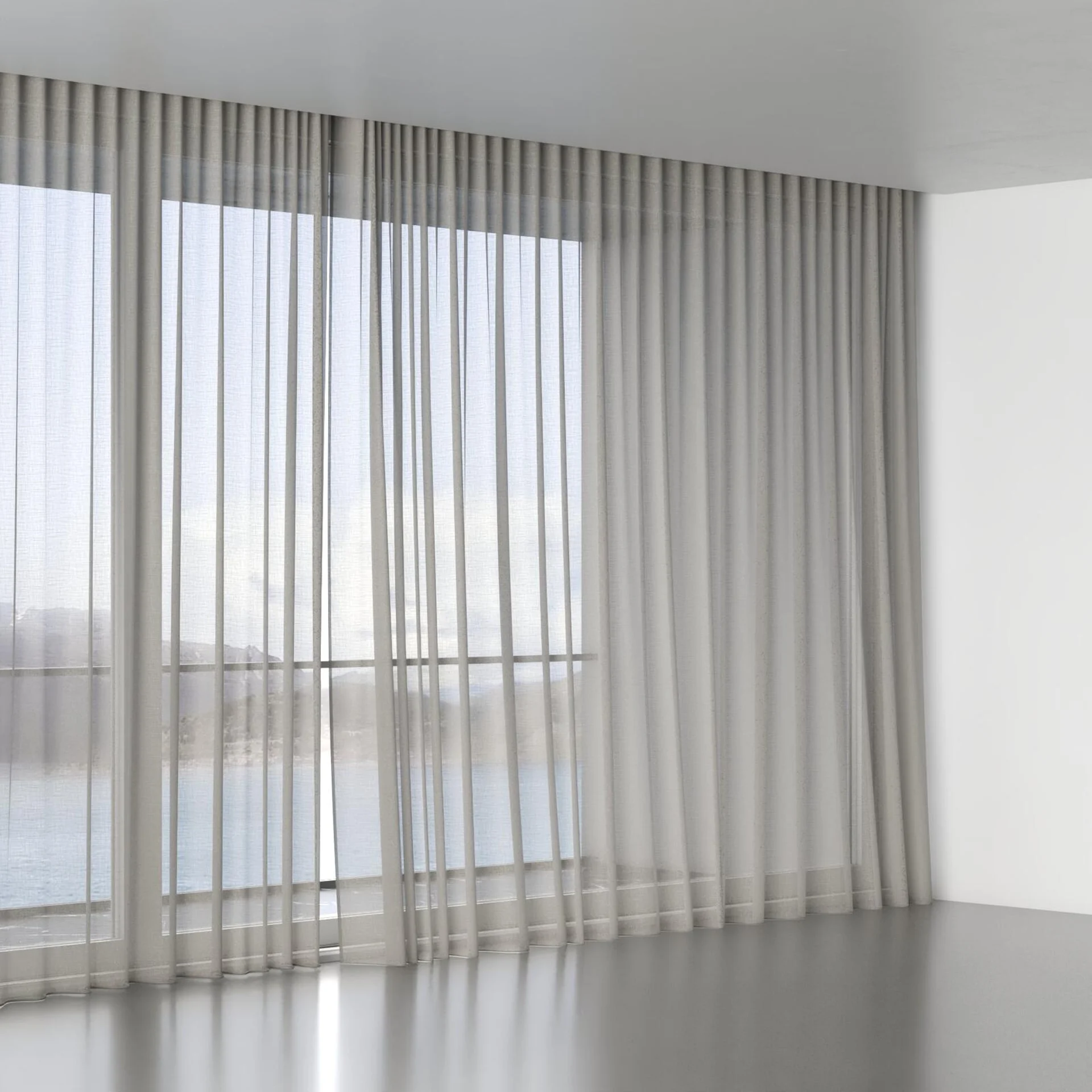 Full view of Uno Earth, wave pleat