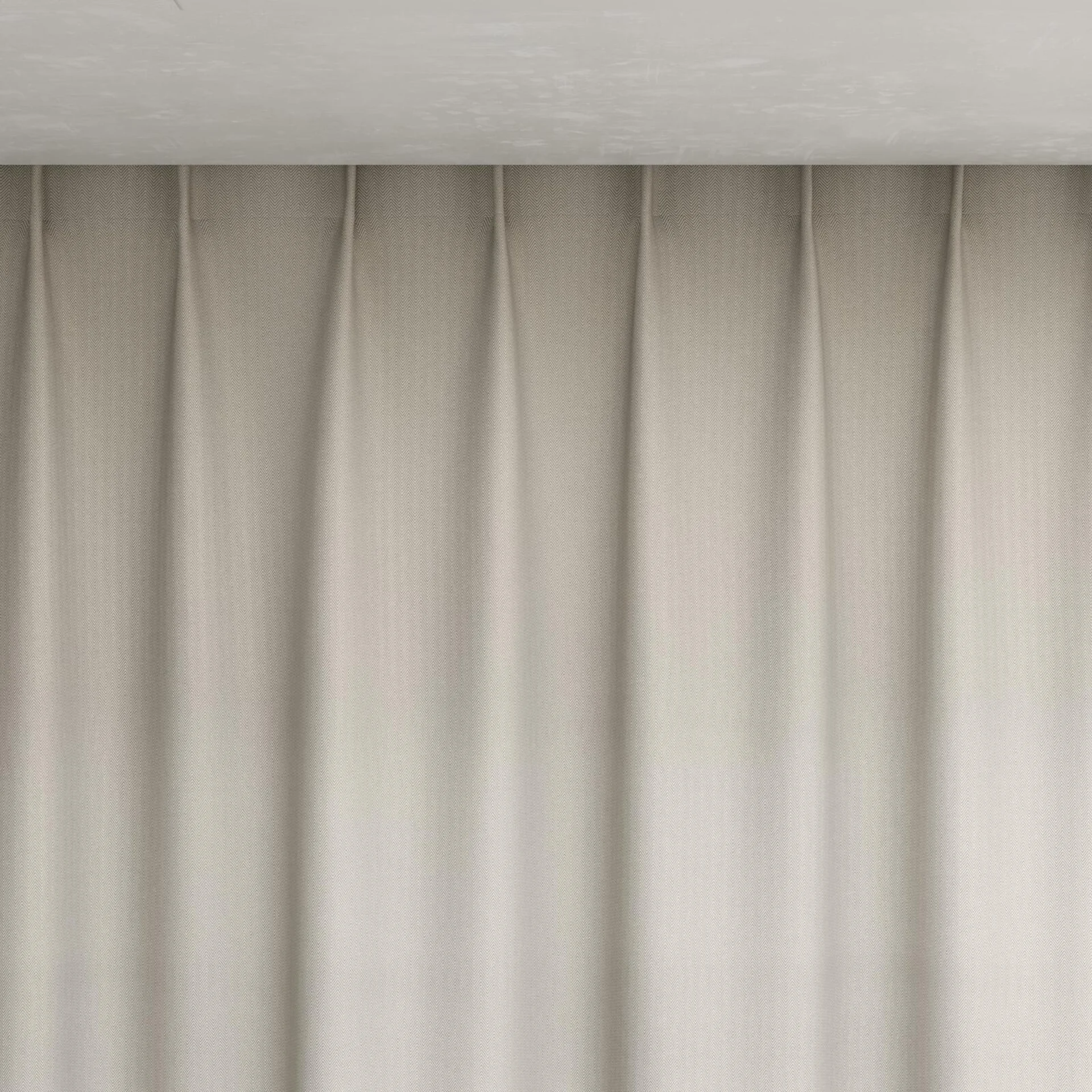 Top view of Temperament Pebble, pinch pleat