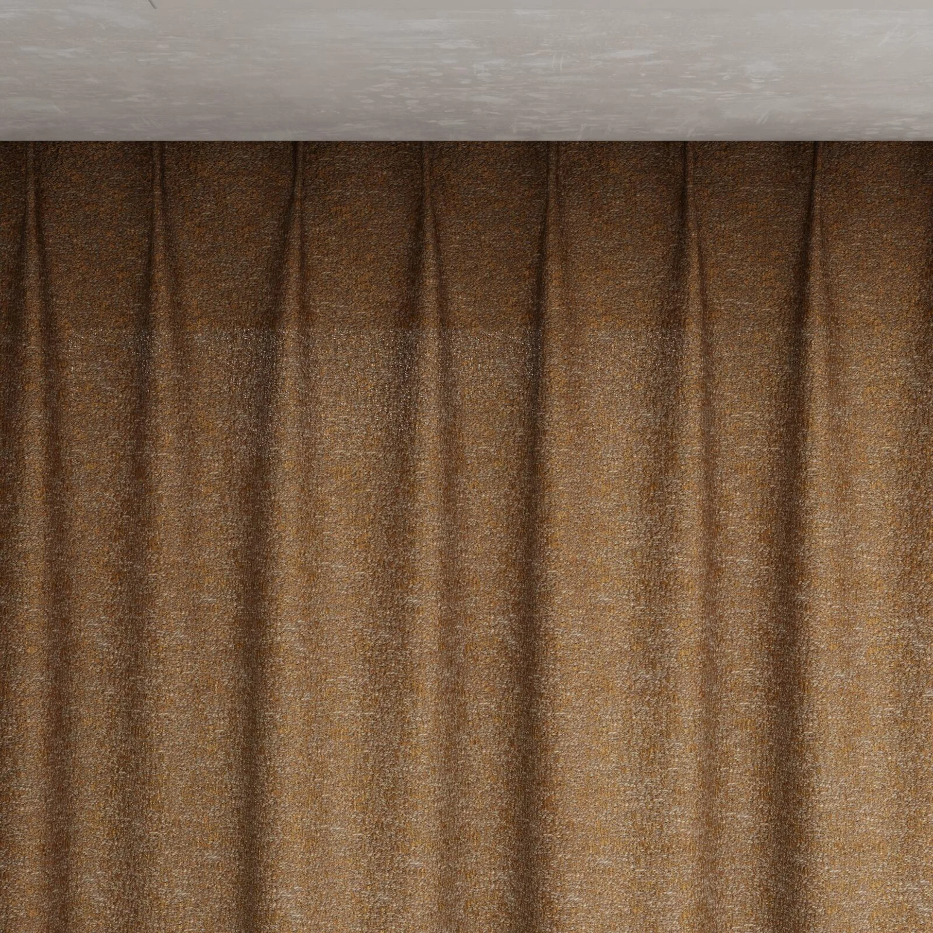 Top view of Metallique Copper, pinch pleat