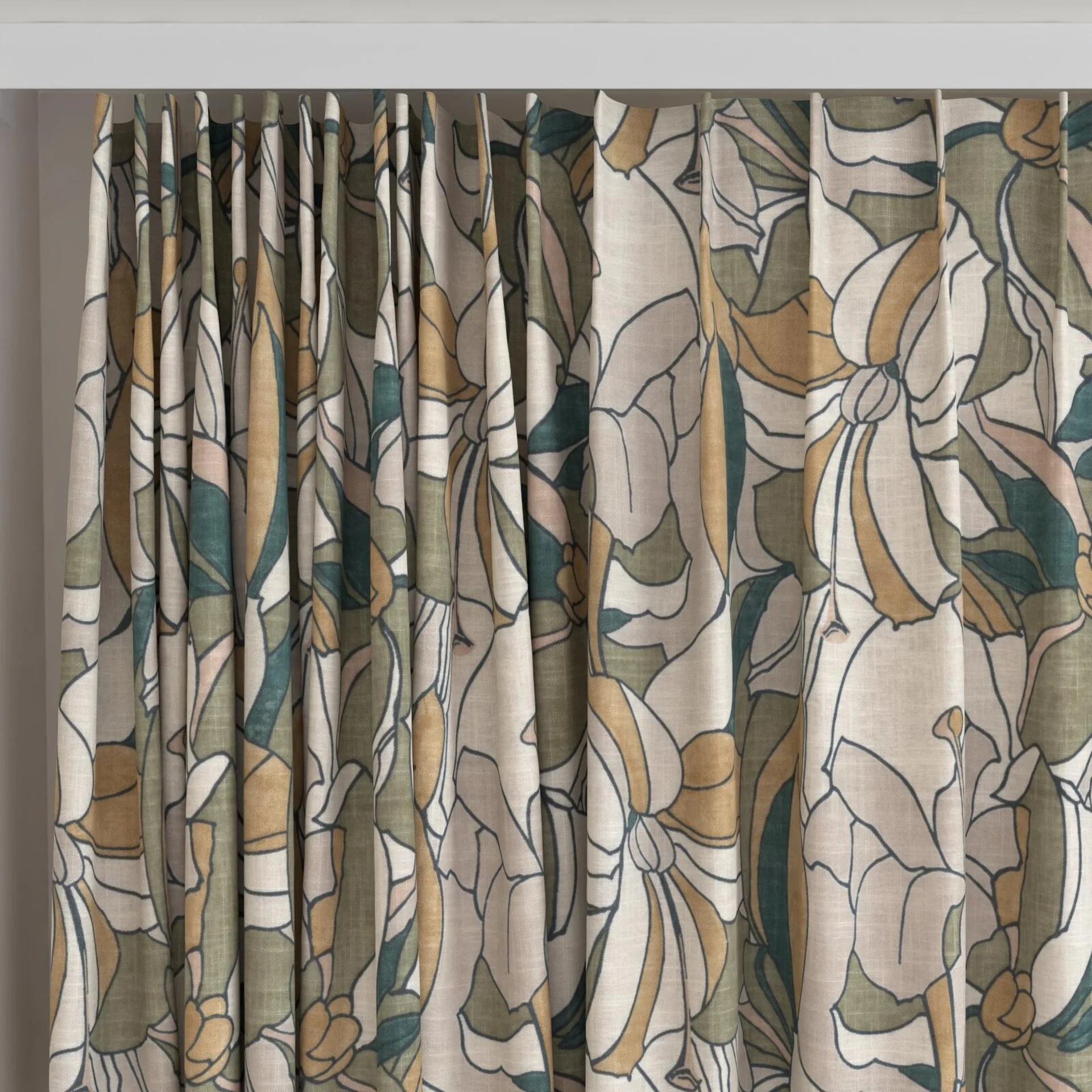 Top view of Lilium Thyme, on curtain rail