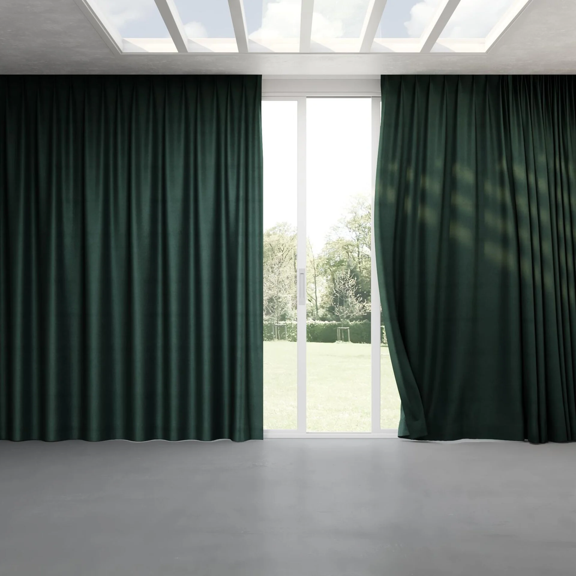 Full view of Baron Ivy, pinch pleat