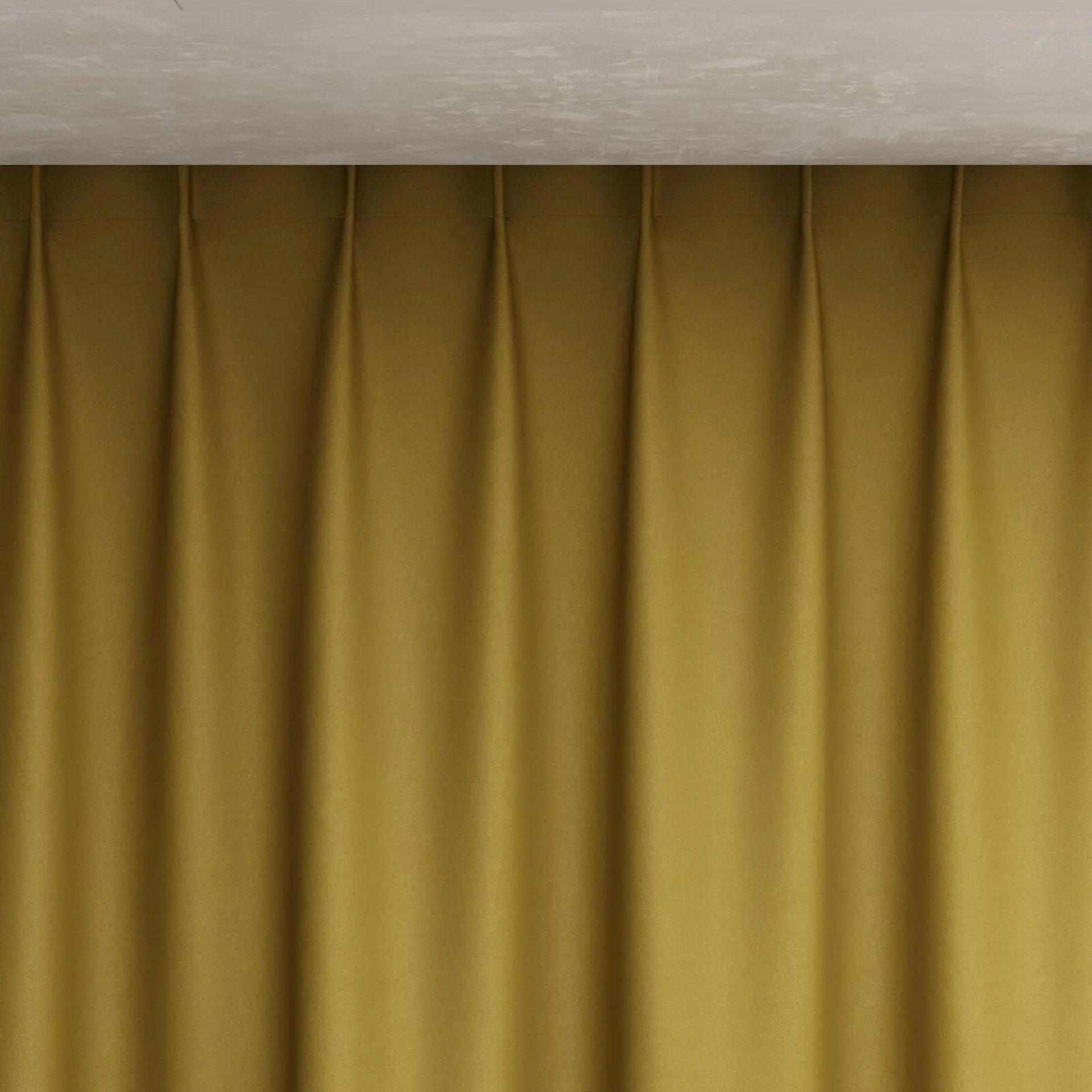 Top view of Woolskin Olive, pinch pleat
