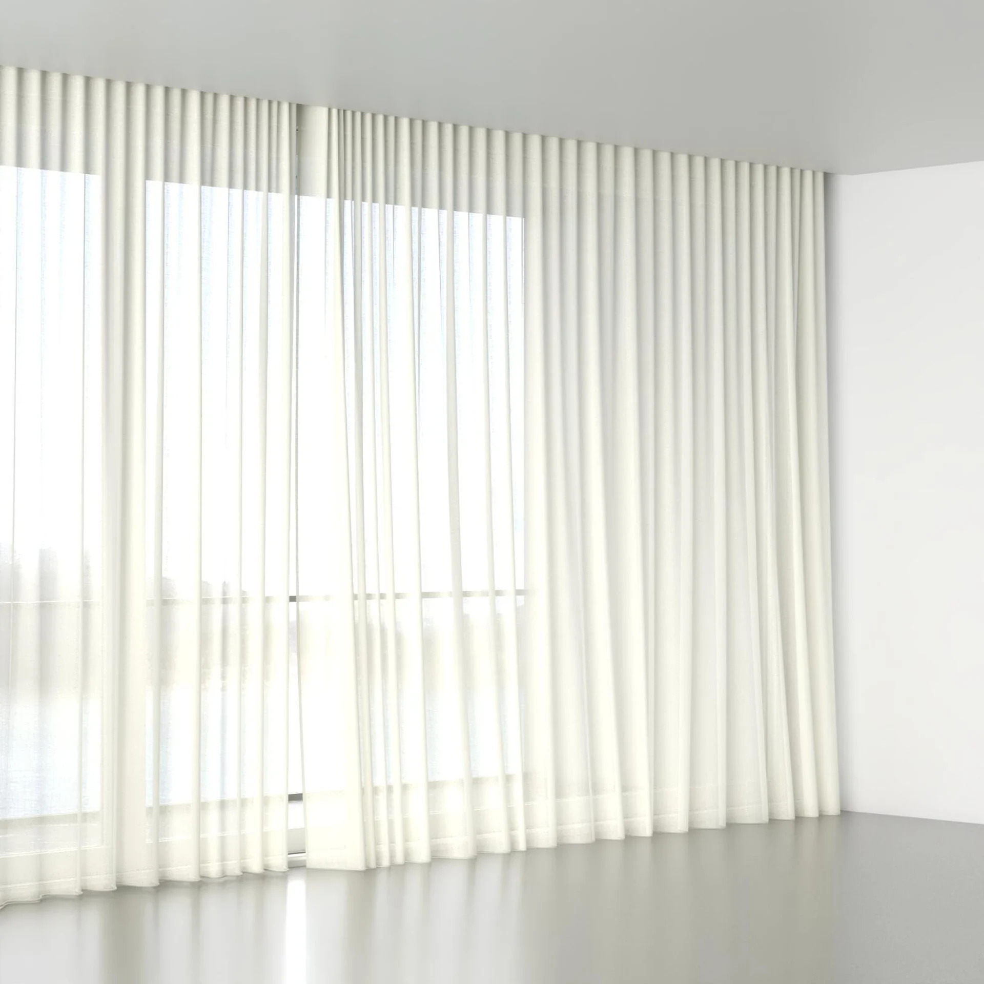 Full view of Gossy Cream, wave pleat