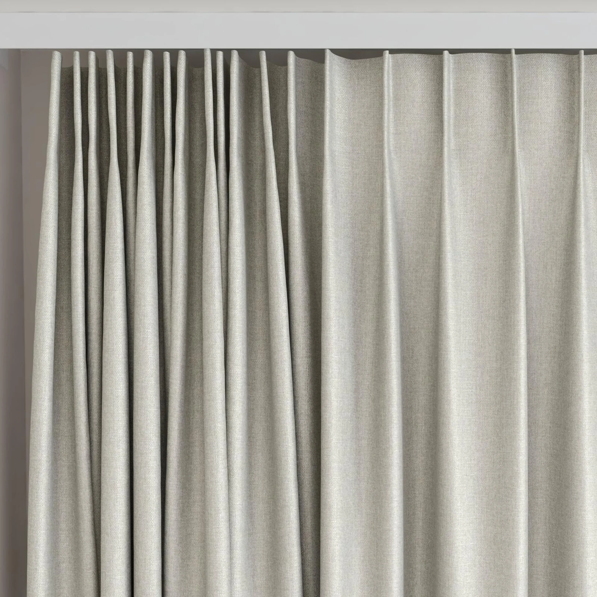 Top view of Jupiter Sand, on curtain rail
