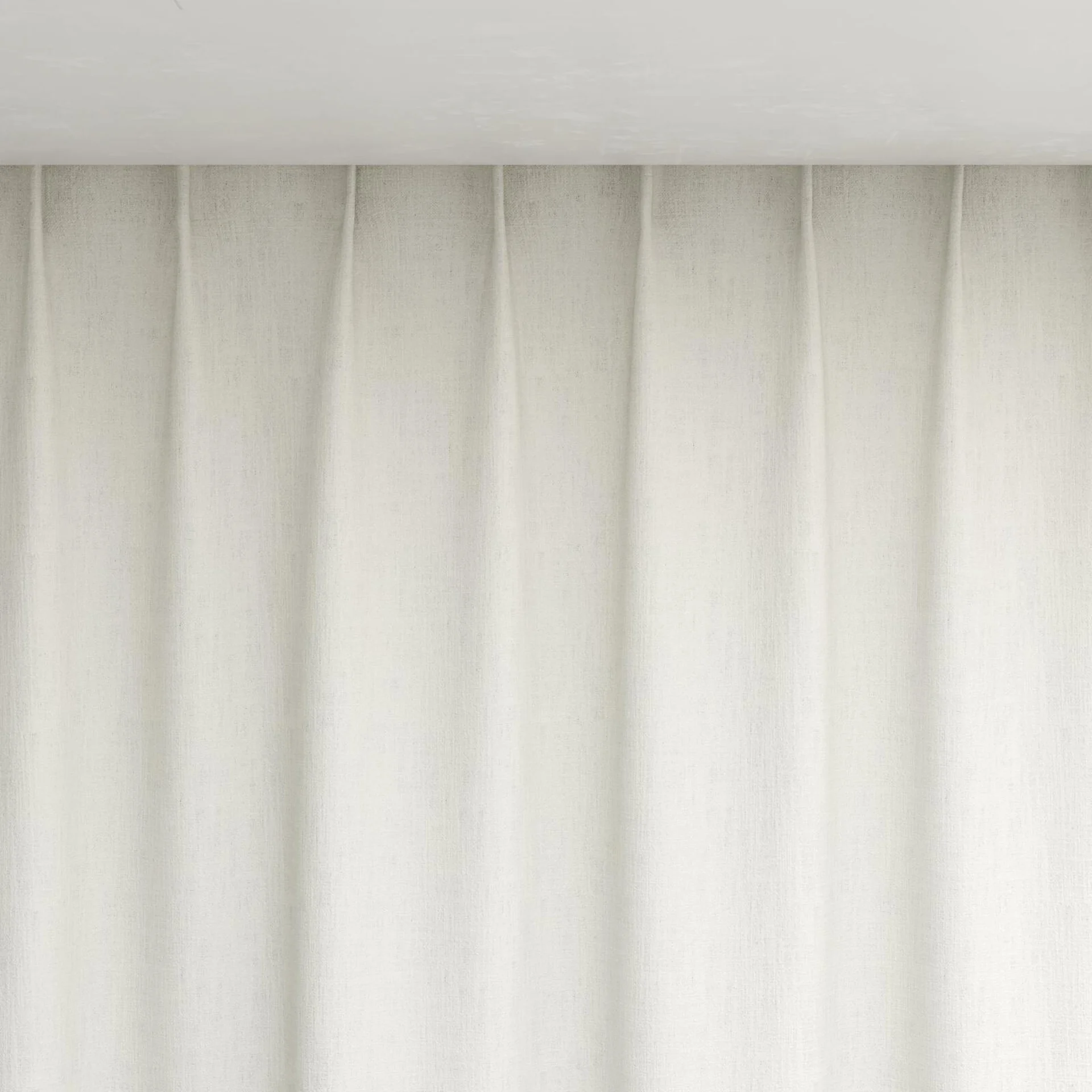 Top view of Mauritius Cream, pinch pleat