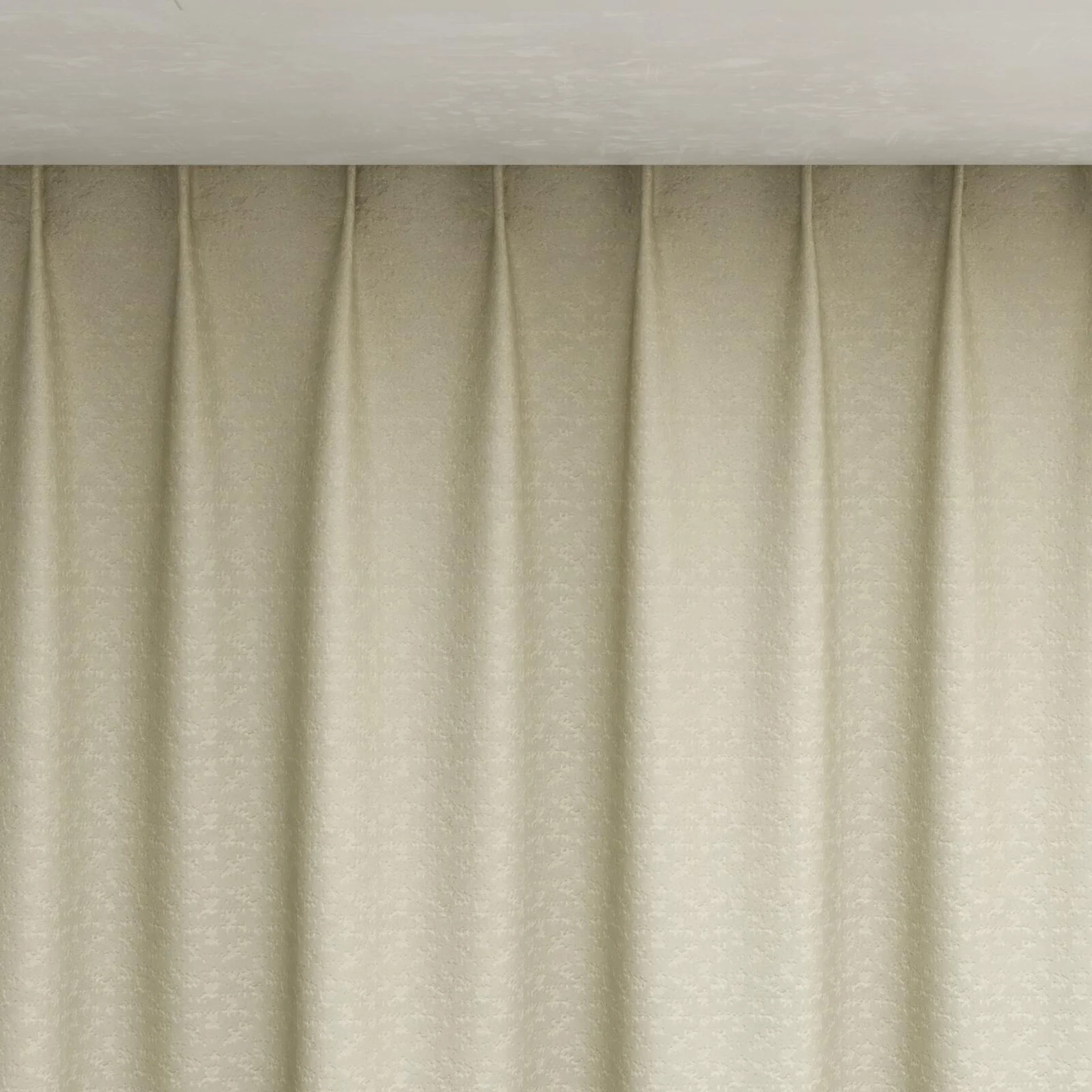 Top view of Requiem Putty, pinch pleat