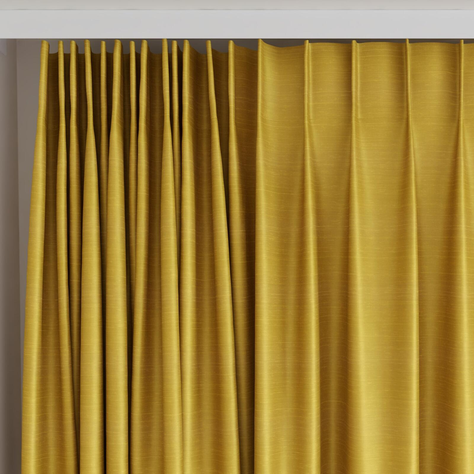 Top view of Silky Artisan, on curtain rail
