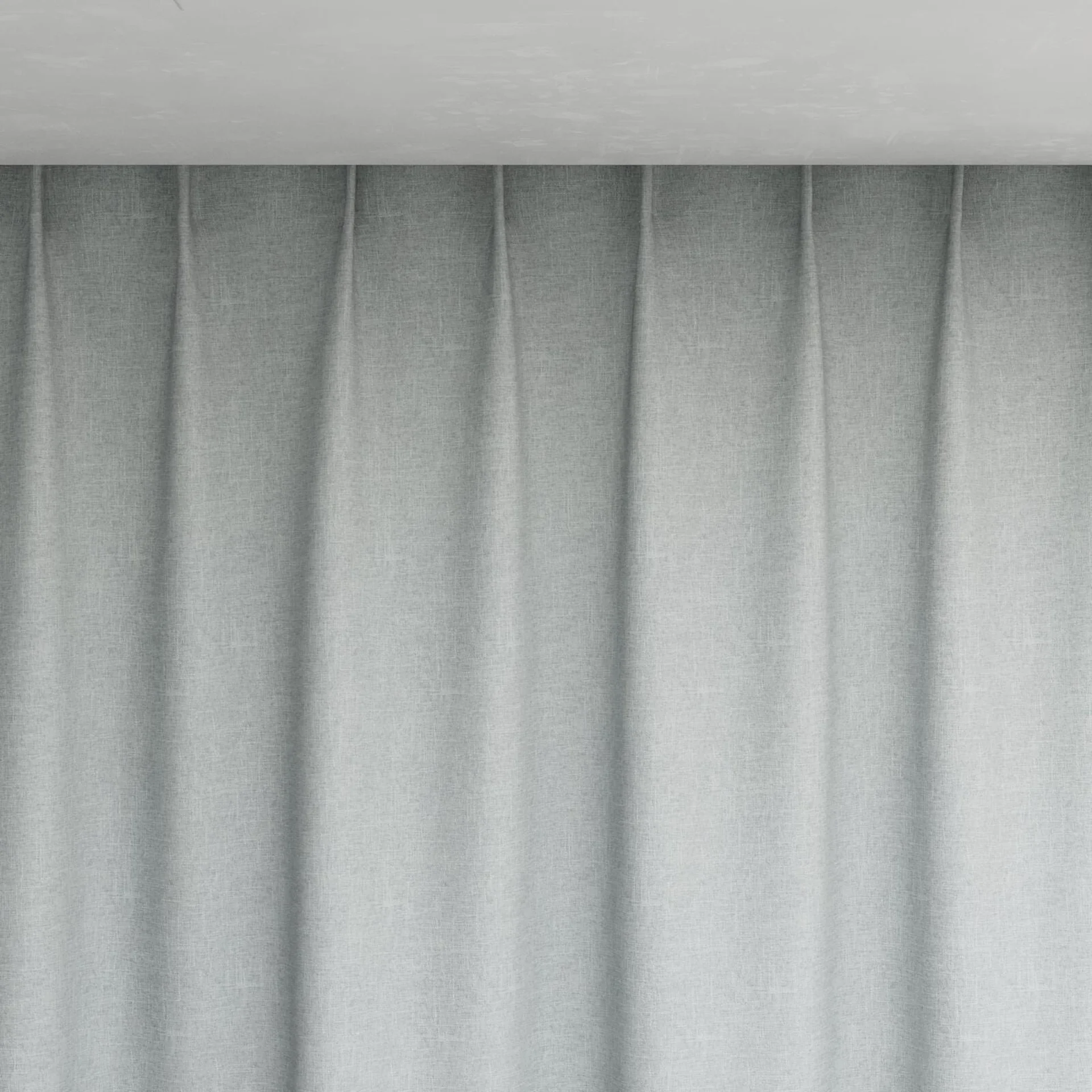 Top view of Retreat II Duckegg, pinch pleat