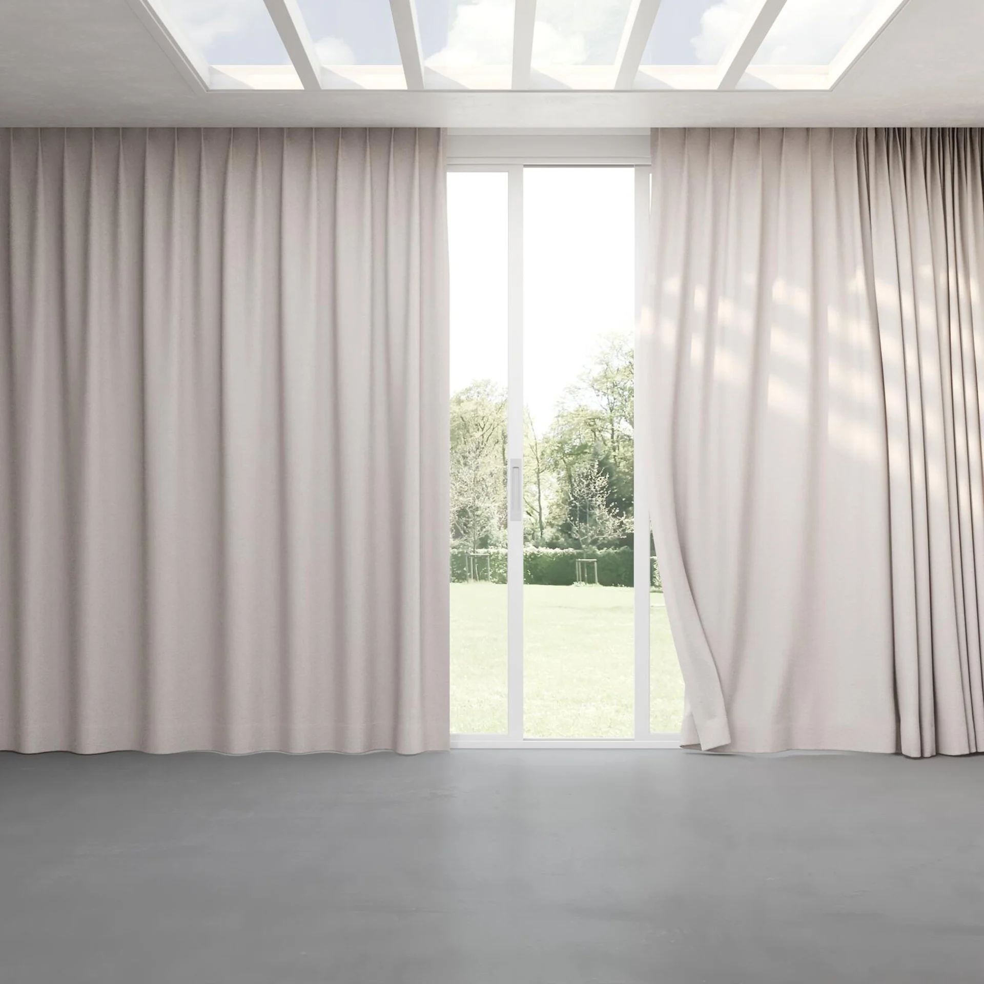 Full view of Obi Stonewash Lilac, pinch pleat