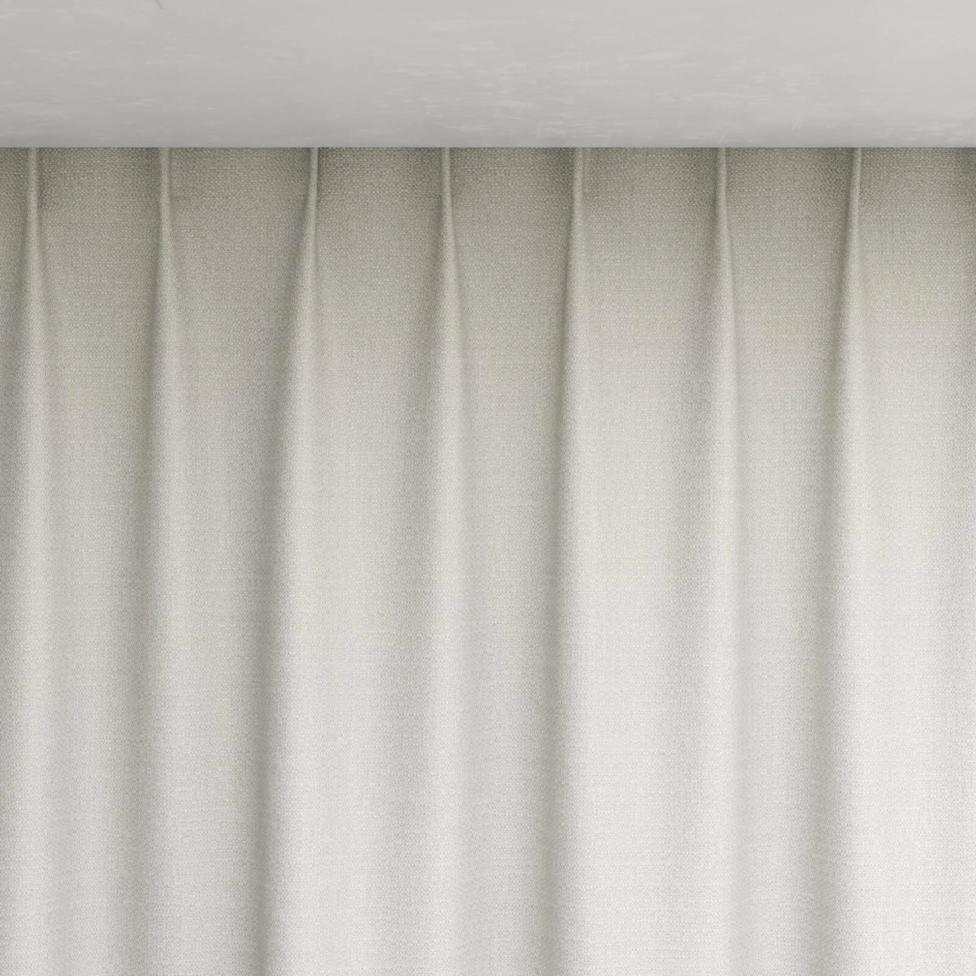 Top view of Saturn Silver, pinch pleat