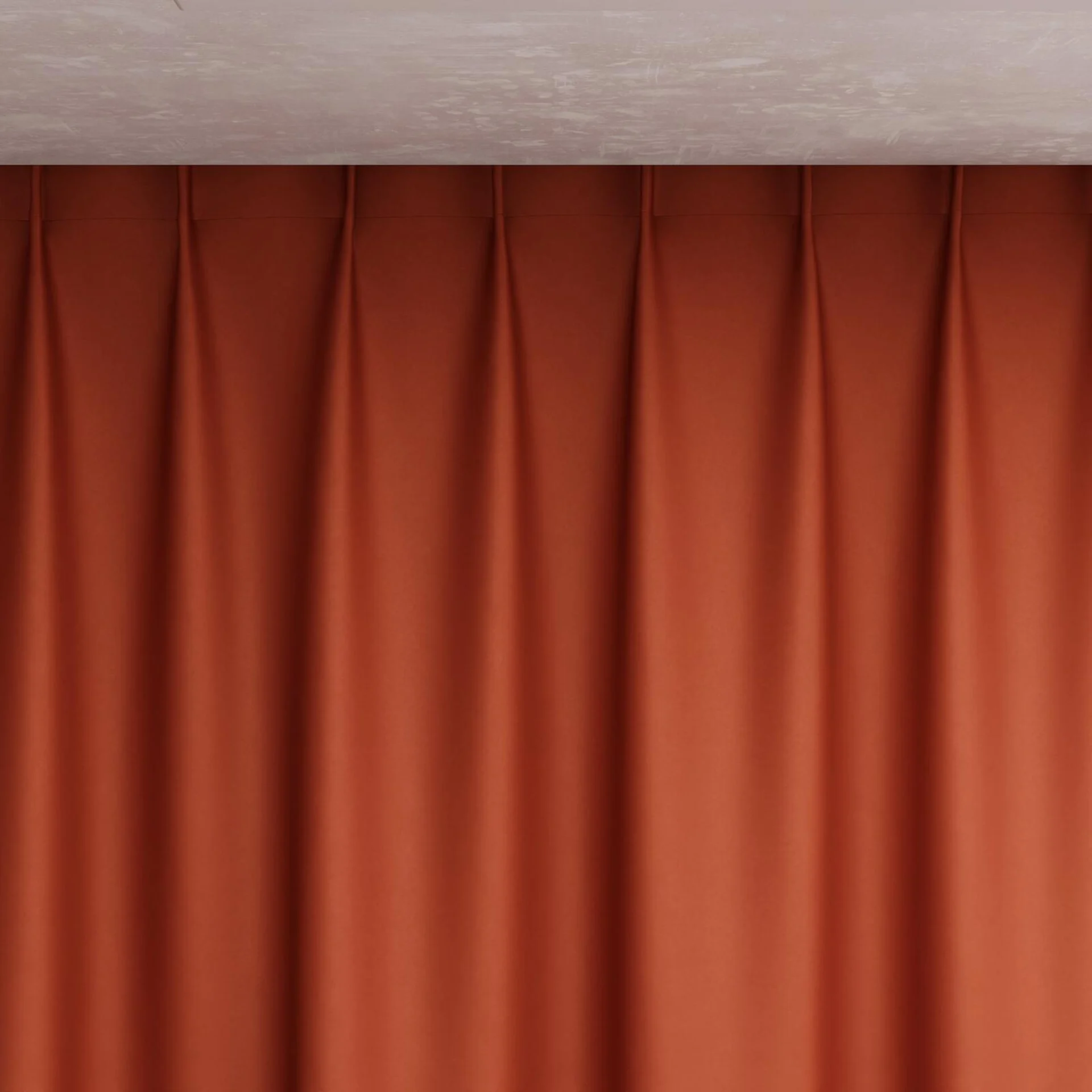 Top view of Re-Vive Rust, pinch pleat