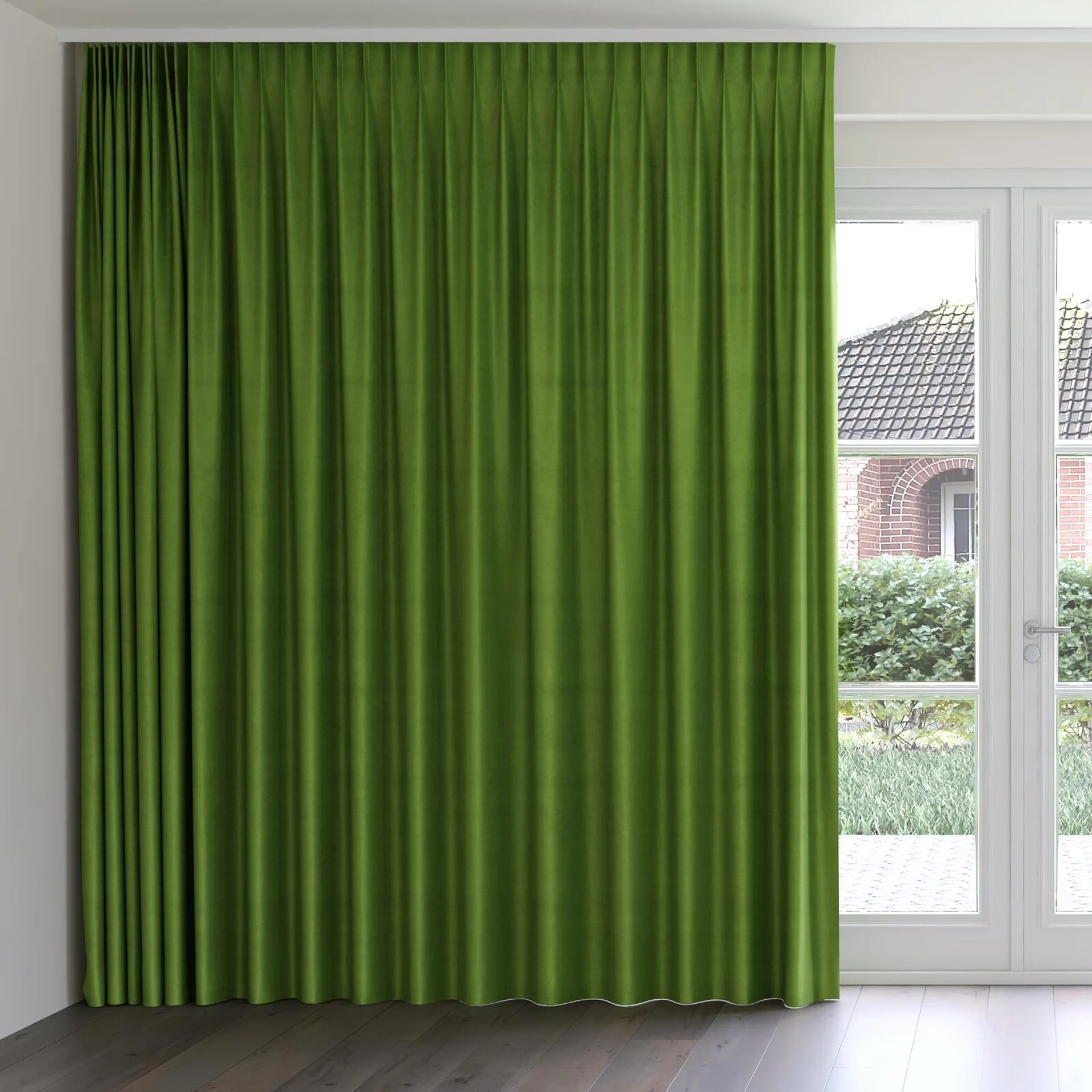 Front view of Baron Kiwi, on curtain rail