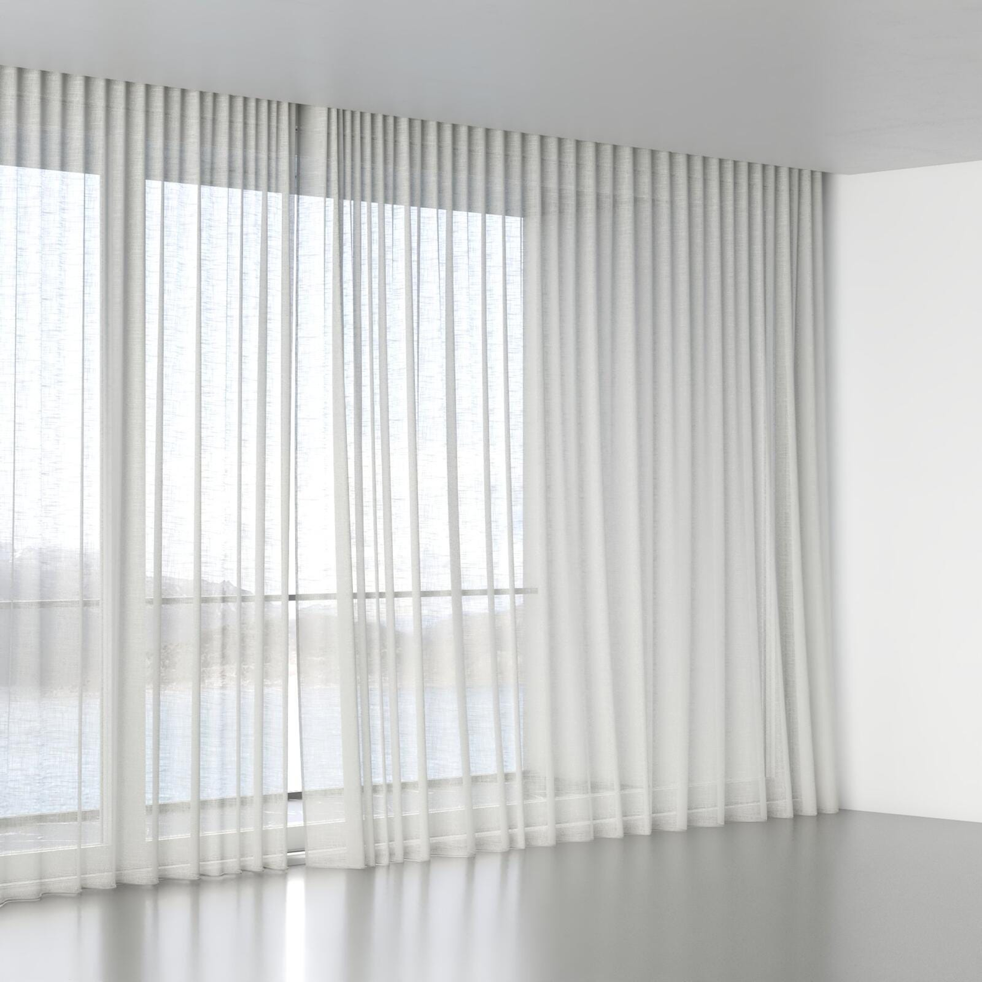 Full view of Savina Wool, wave pleat