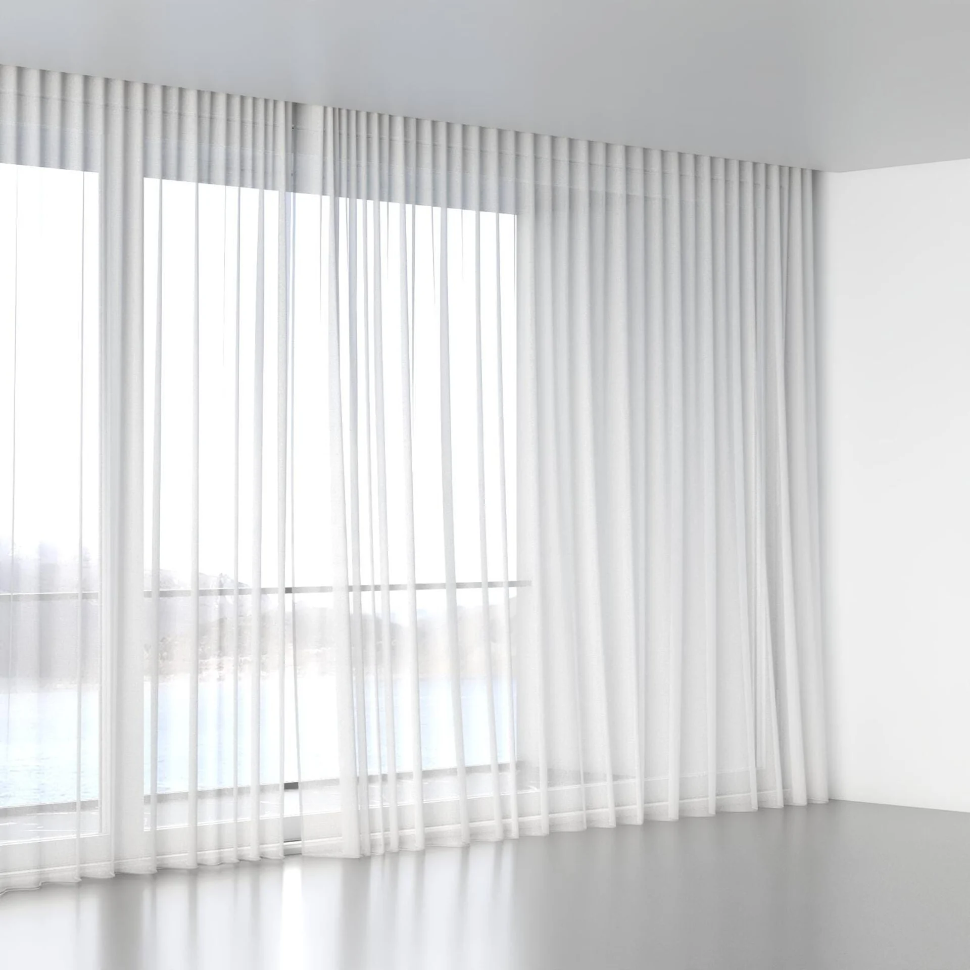 Full view of Mayfair Chalk, wave pleat