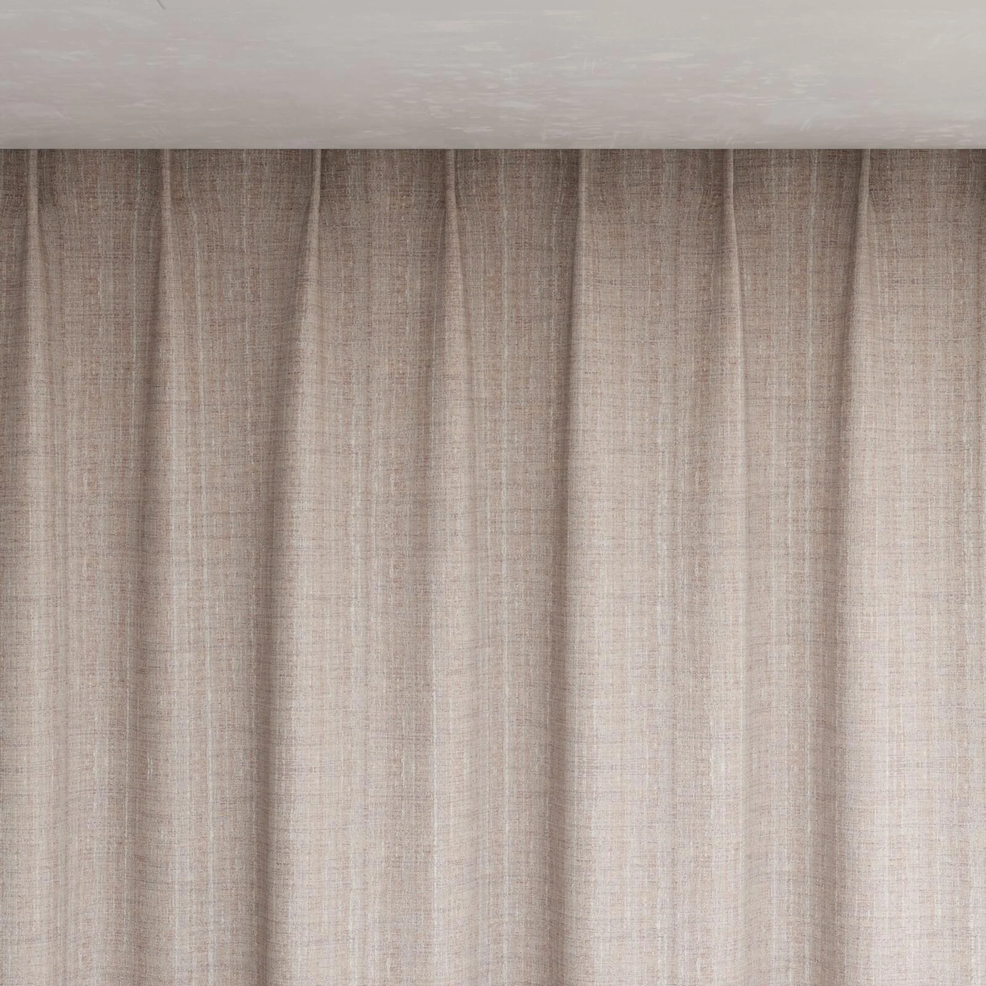 Top view of Iconic Putty, pinch pleat